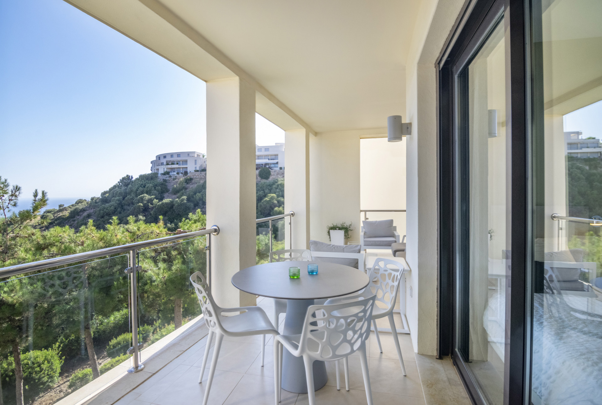Stylish and modern, two bedroom apartment in the exclusive Samara Resort in Marbella with stunning panoramic sea views