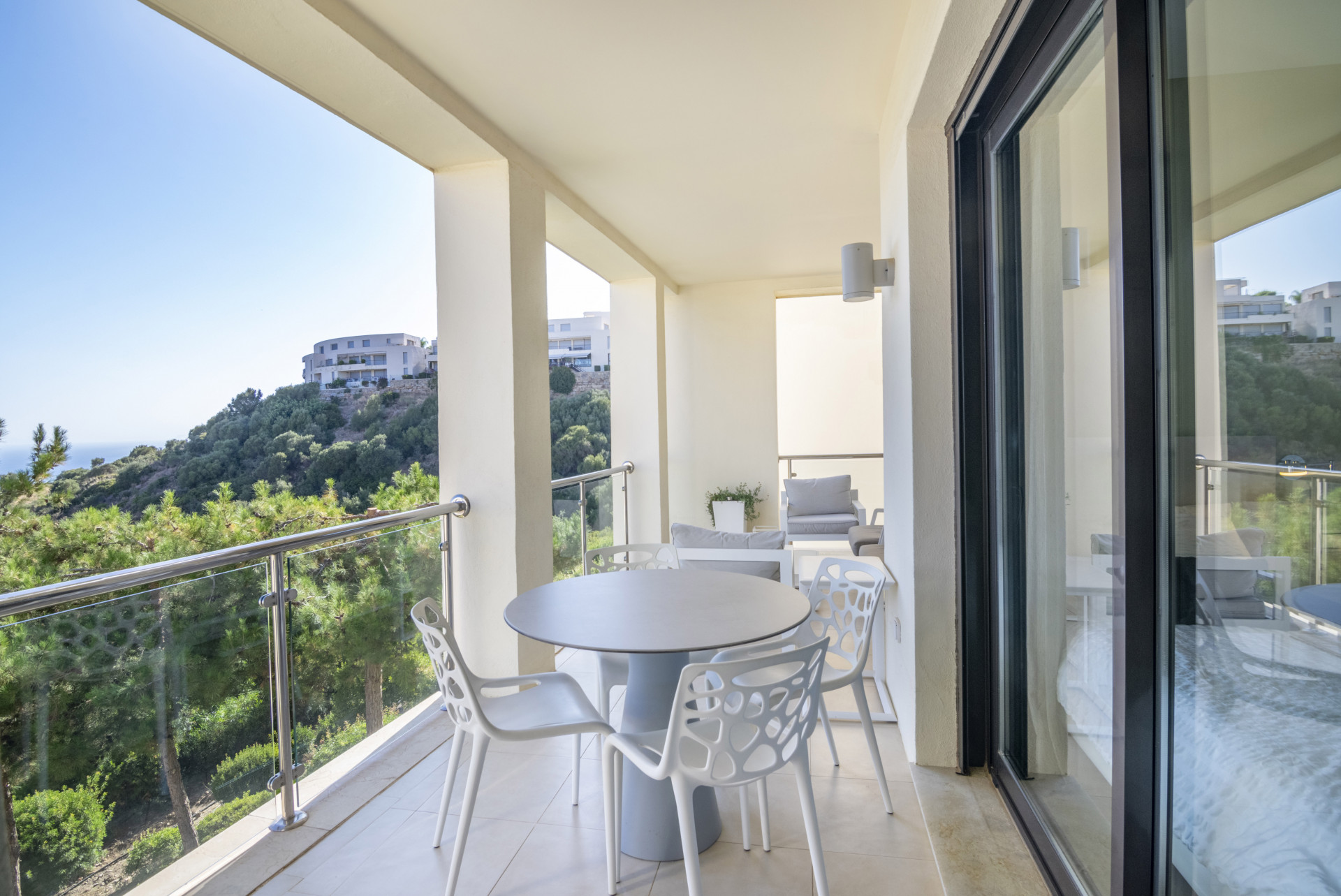 Stylish and modern, two bedroom apartment in the exclusive Samara Resort in Marbella with stunning panoramic sea views