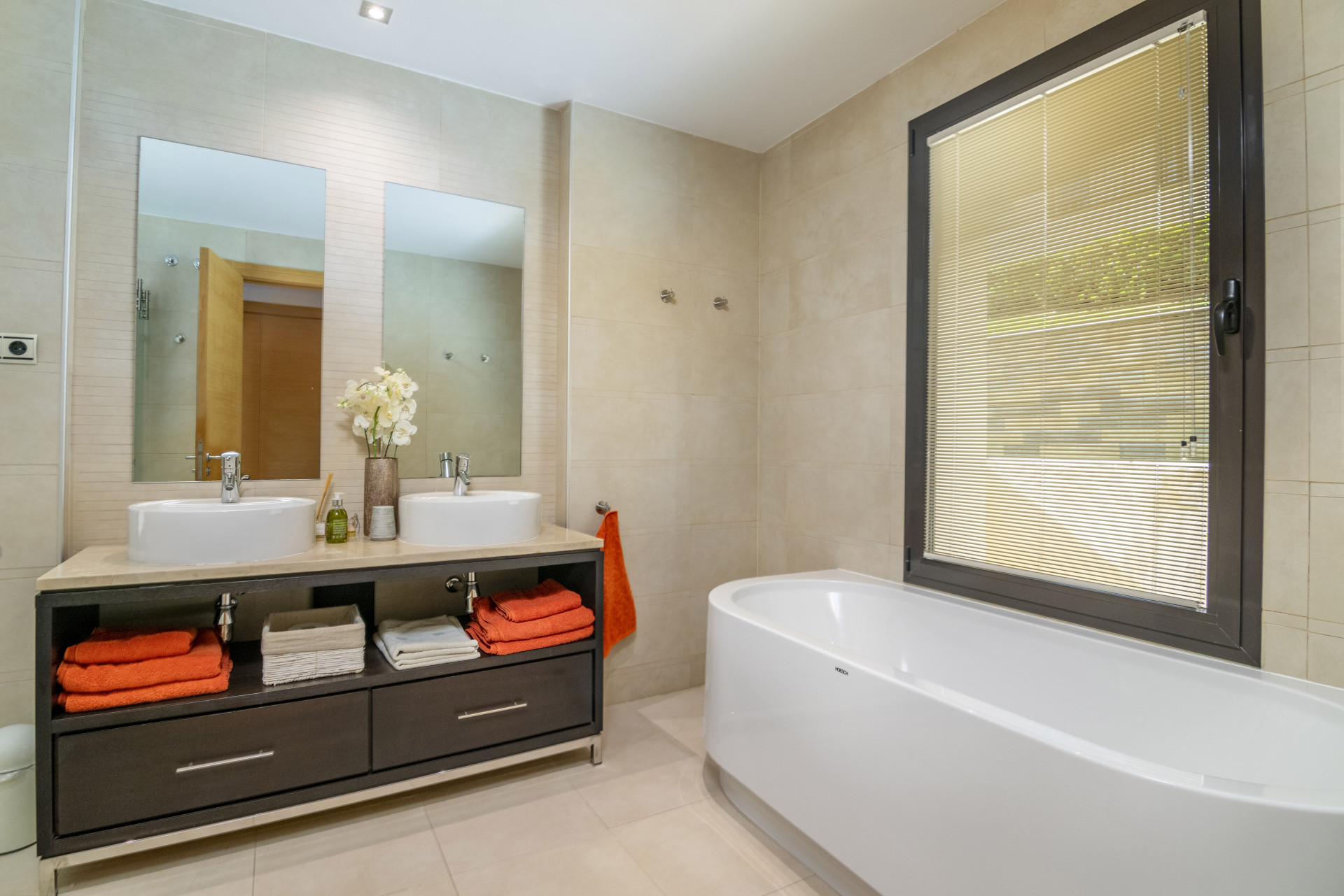 Stylish and modern, two bedroom apartment in the exclusive Samara Resort in Marbella with stunning panoramic sea views