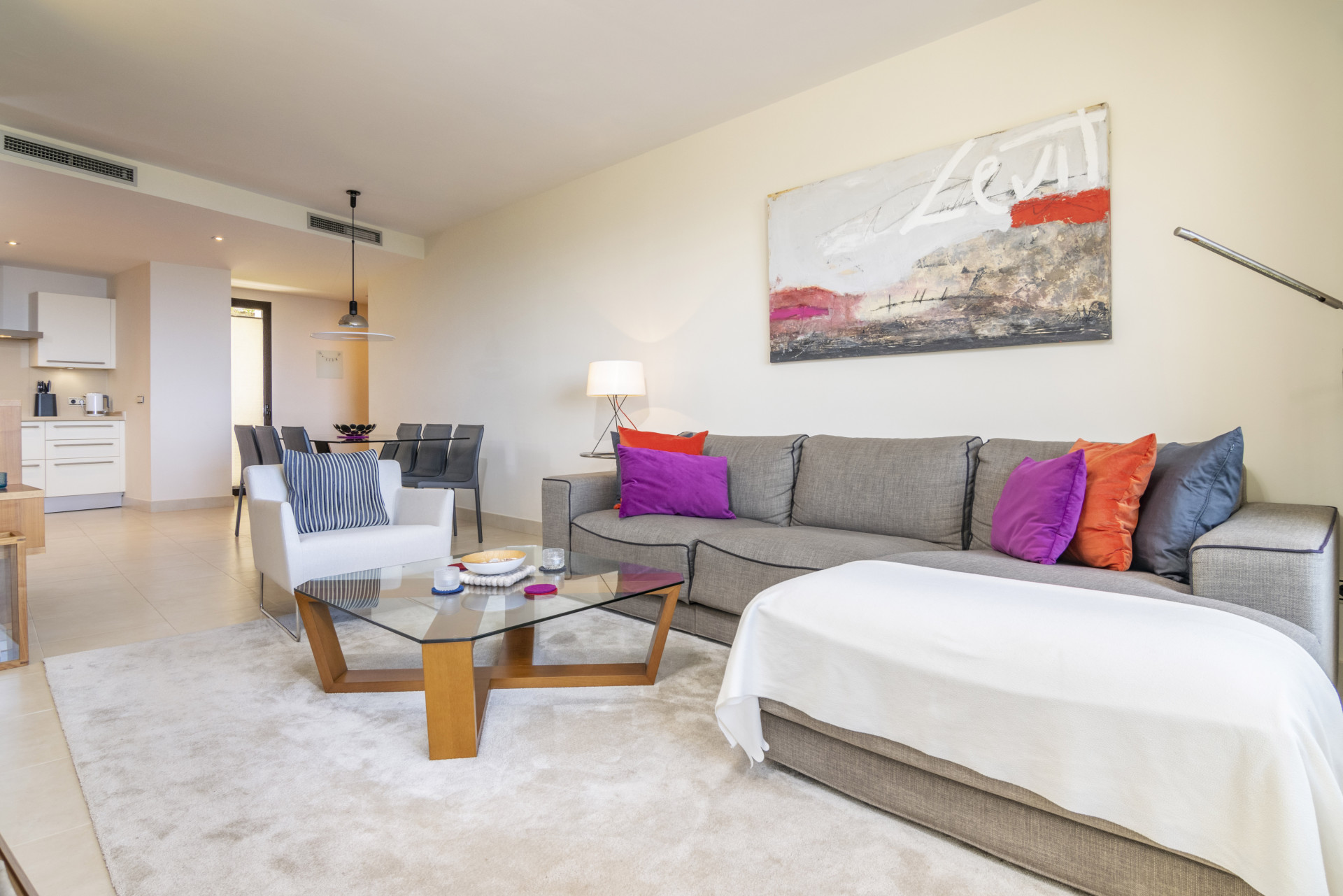 Stylish and modern, two bedroom apartment in the exclusive Samara Resort in Marbella with stunning panoramic sea views