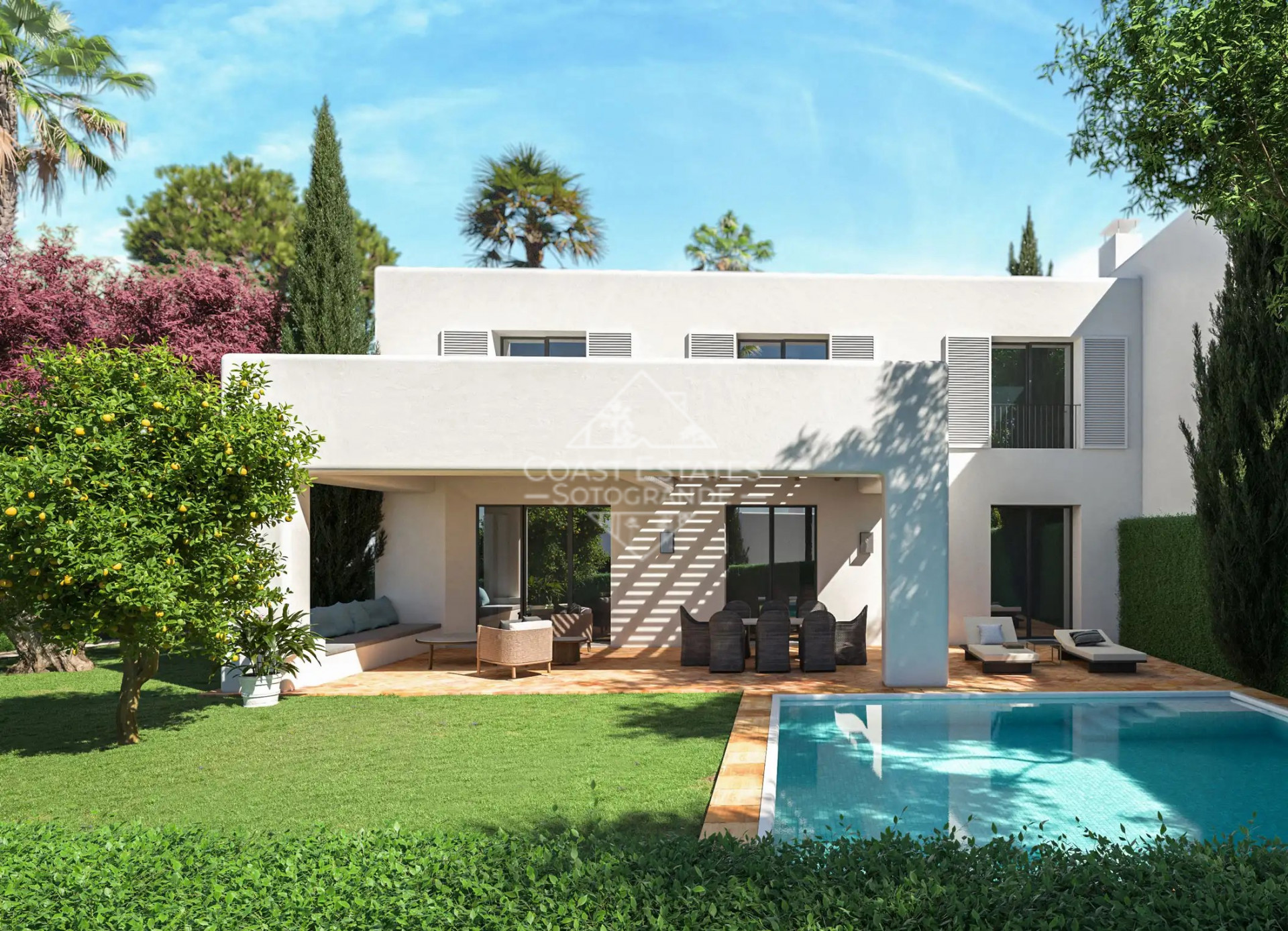 Casa contemporánea sobre plano en La Reserva de Sotogrande en venta