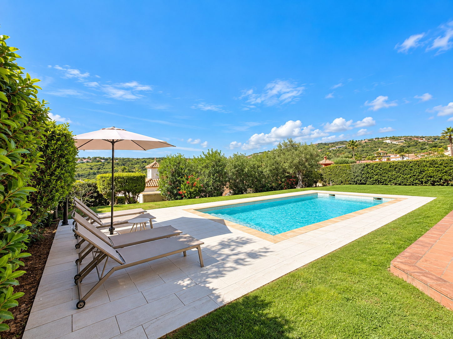 Modern Villa with Saltwater Pool and Golf & Mountain Views in Los Cortijos de La Reserva