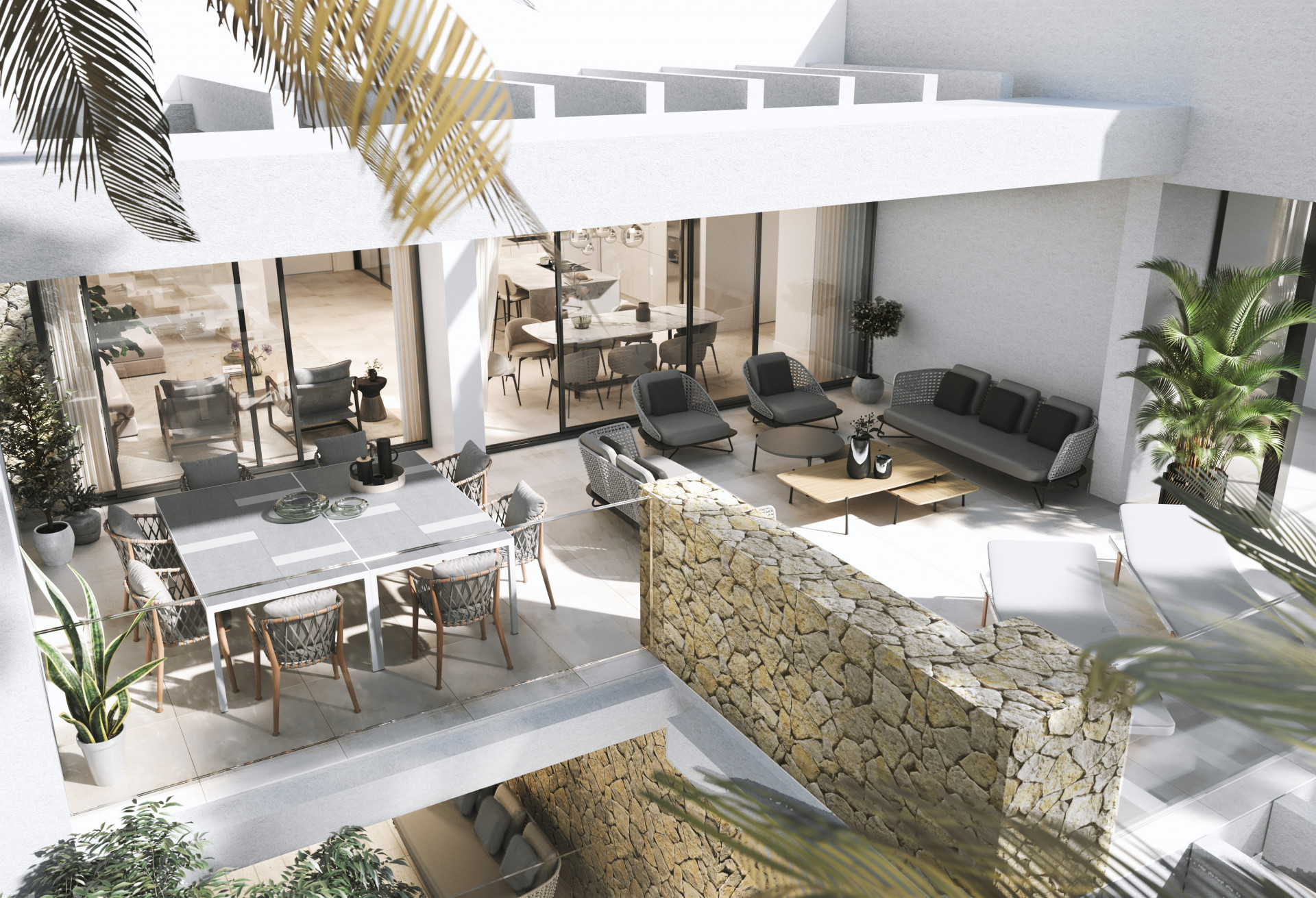 Expansive elegant duplex penthouse within a sophisticated architecture community