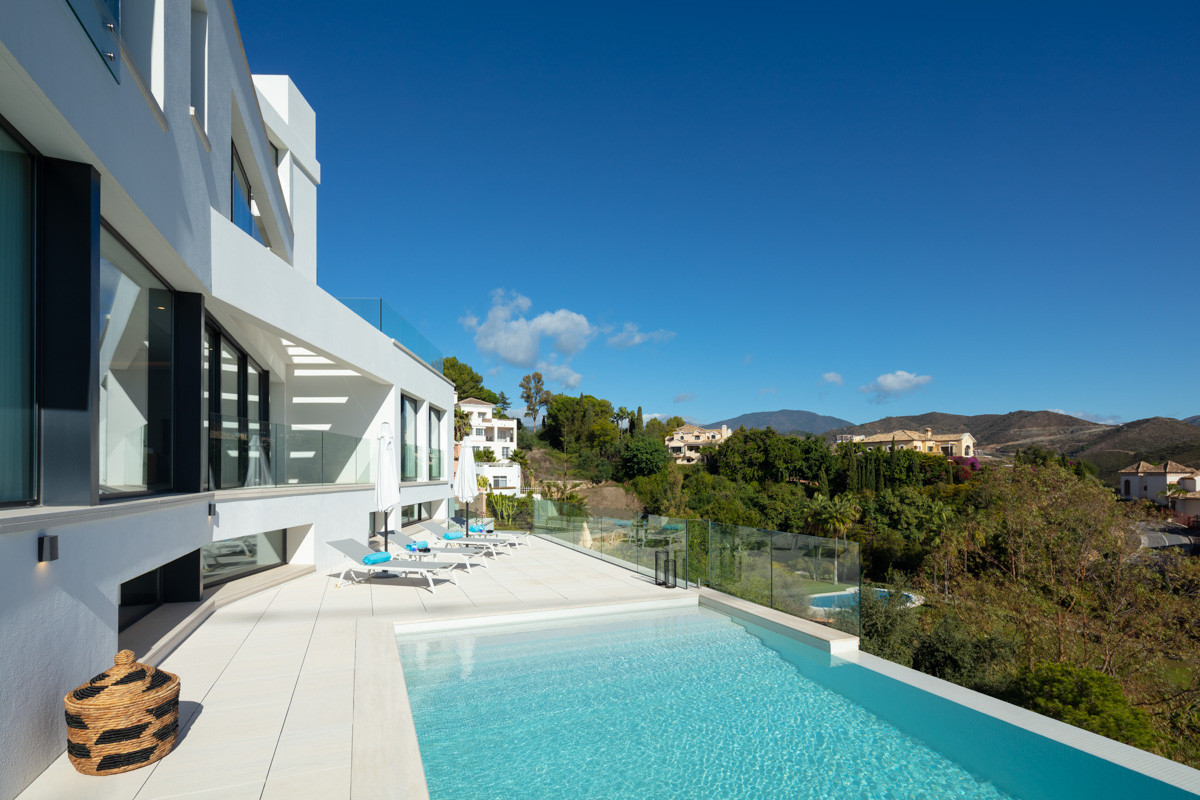 Exquisite hilltop villa featuring a private spa and indoor pool in the presti...