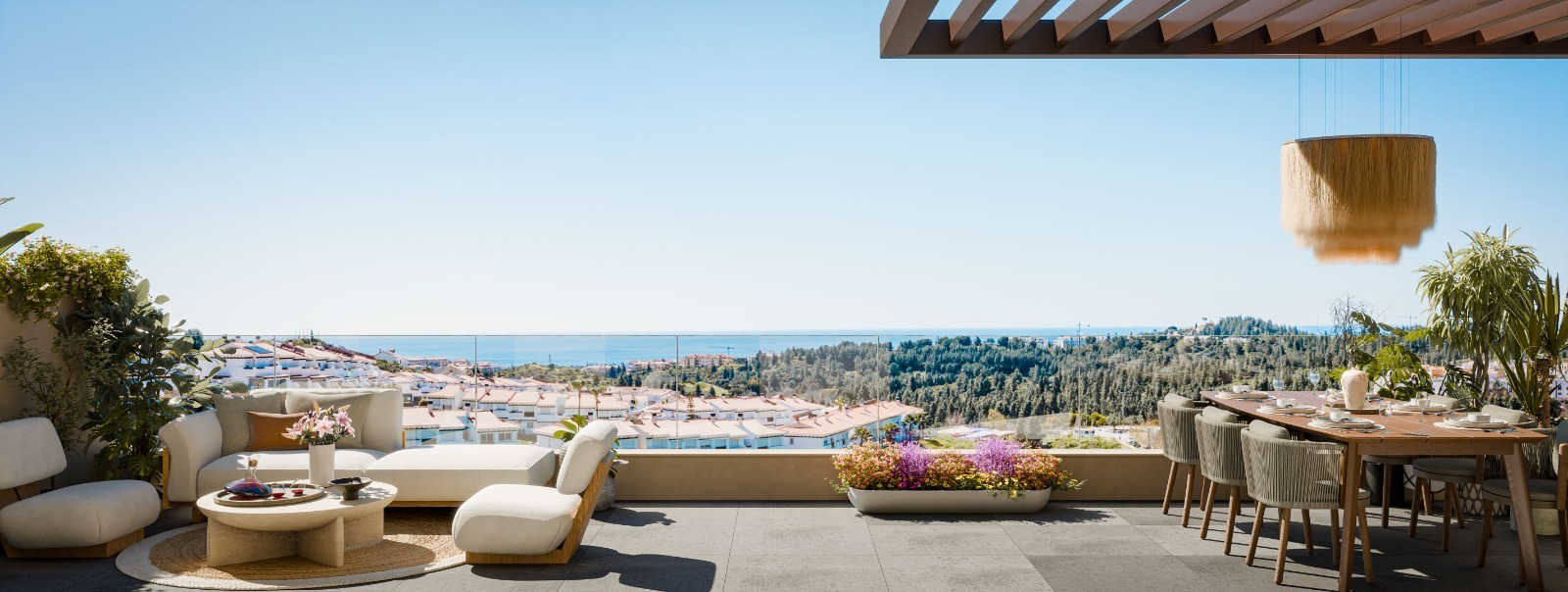 Moderne Off Plan Wohnung mit Panoramablick in Mijas, Costa del Sol