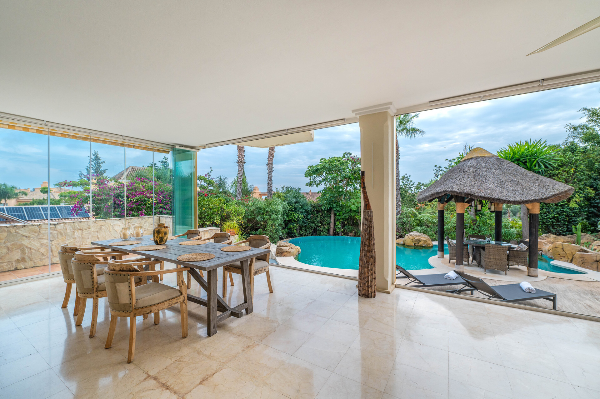 Mediterranean villa for sale in Elviria, Marbella East with oasis garden