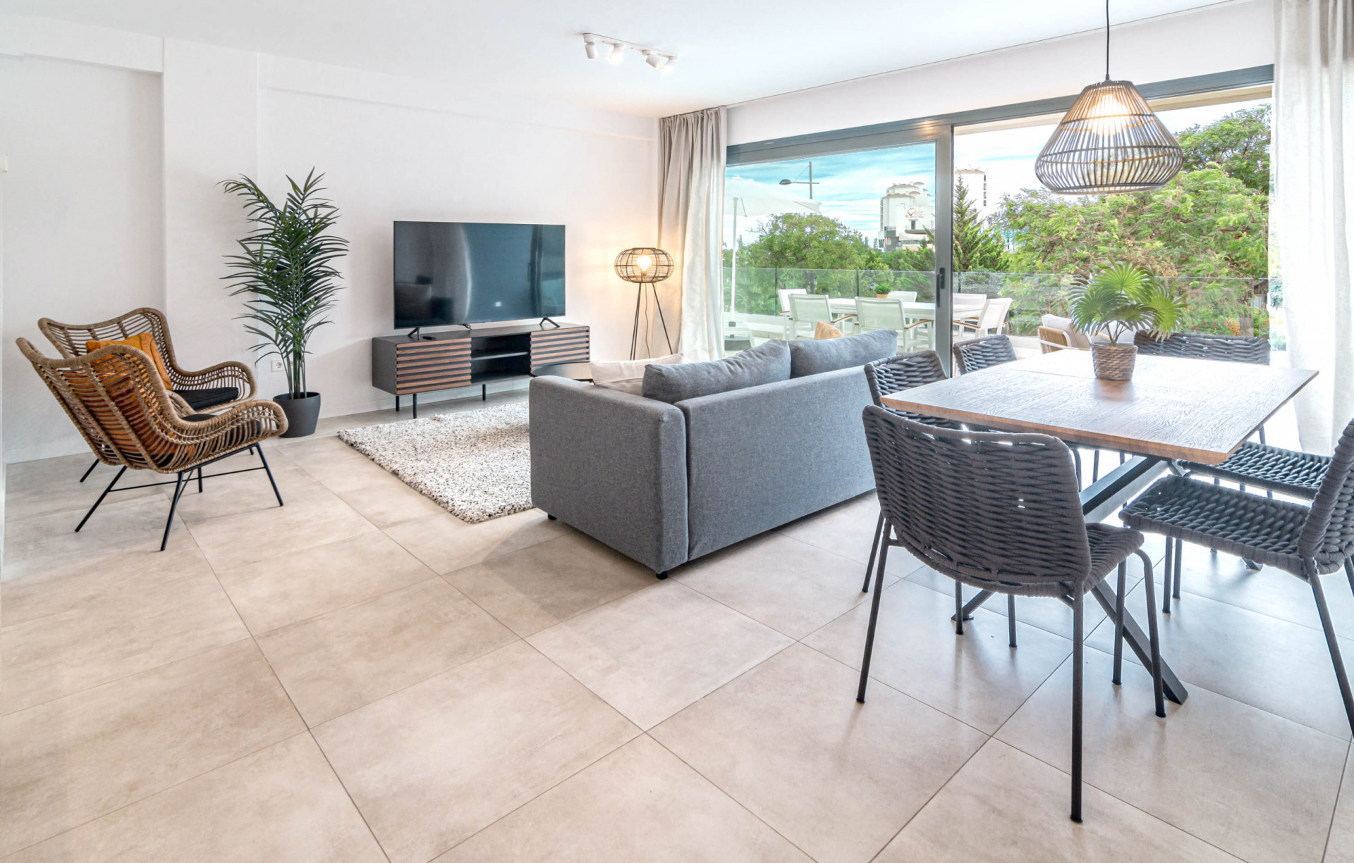 Contemporary Two-Bedroom Apartment with Expansive Terrace and Resort-Style Living