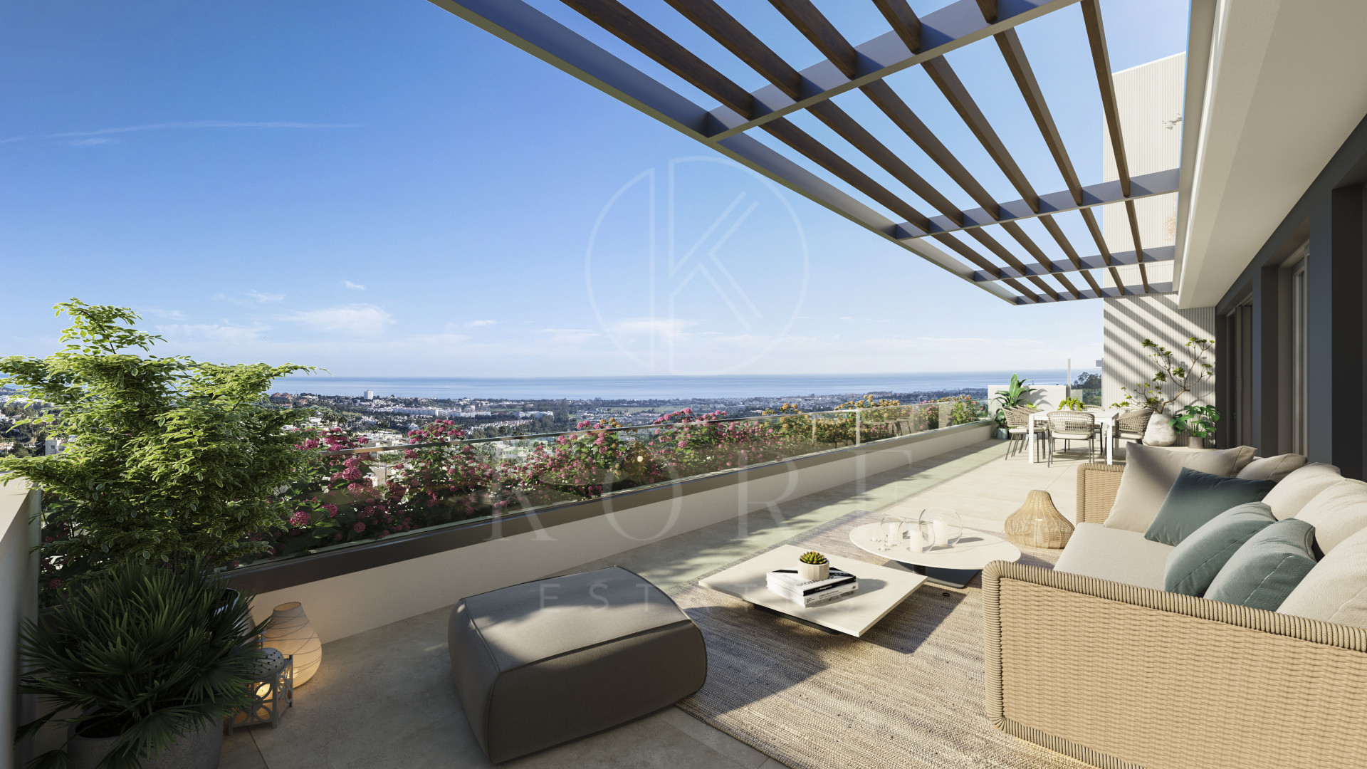 LAST UNITS AVAILABLE !!! Spectacular 3 bedroom penthouse at TIARA, newly built complex with panoramic views to the sea and the whole coast