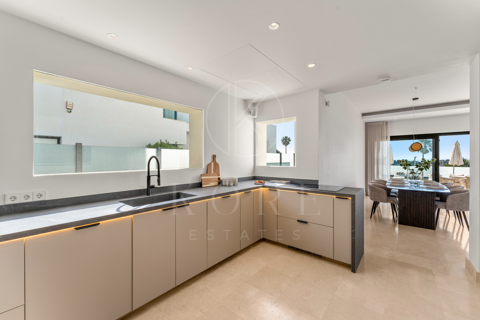 Contemporary Frontline Golf Villa with Panoramic Sea and Mountain Views
