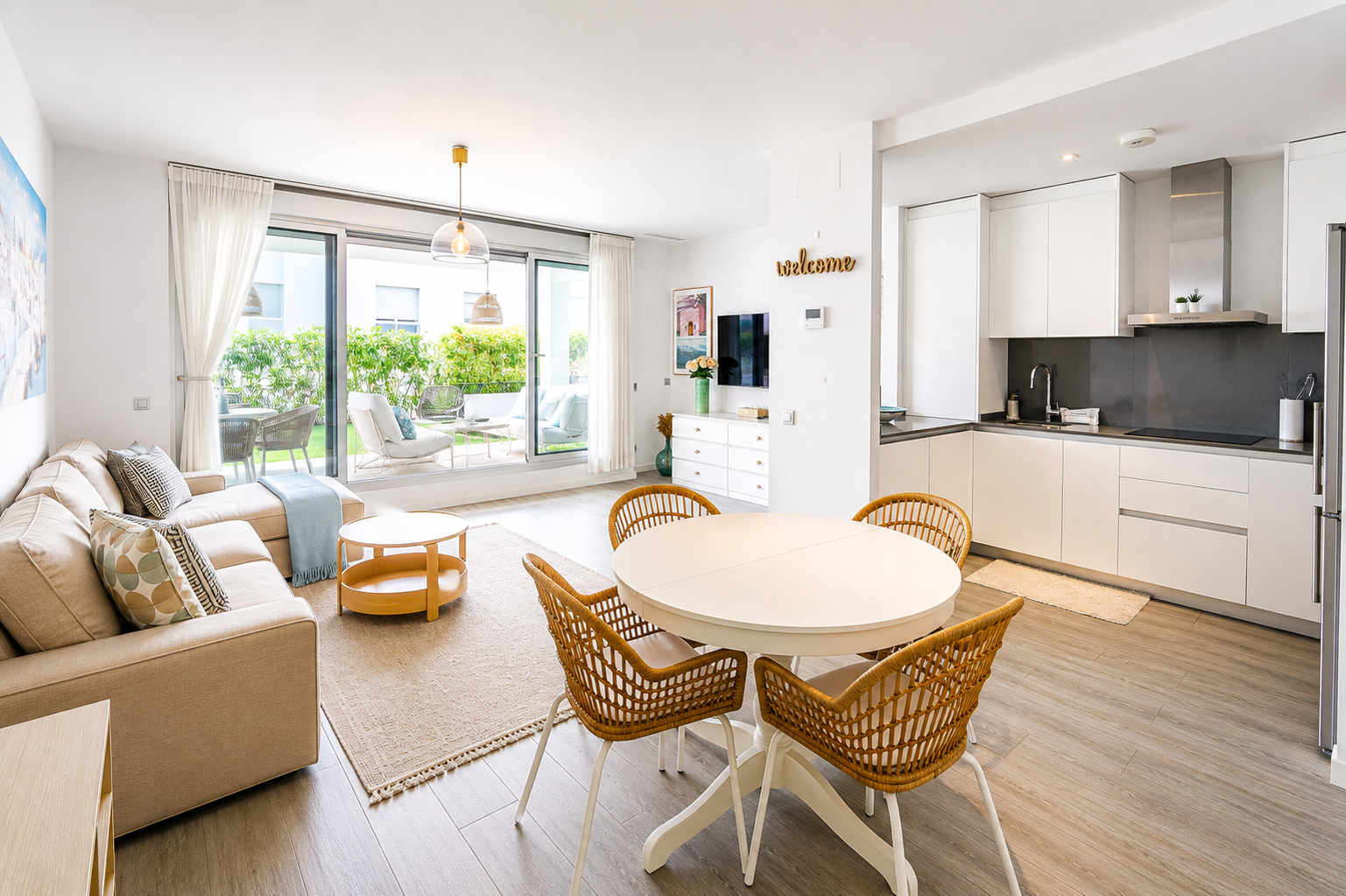 Long-Term Rental in Le Mirage, Cancelada – Modern 2-Bedroom Apartment with Private Garden