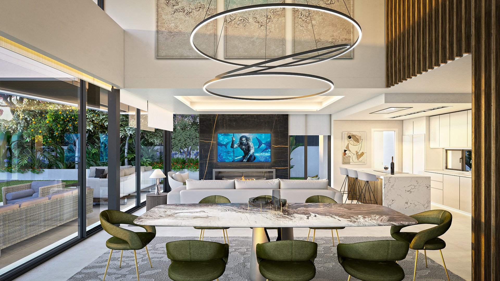 Luxury Villa in Puerto Banús at Mistral Beach with Five Bedrooms