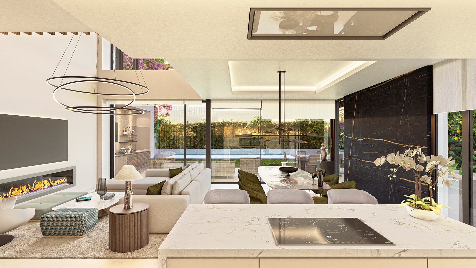 Luxury Villa in Puerto Banús at Mistral Beach with Five Bedrooms