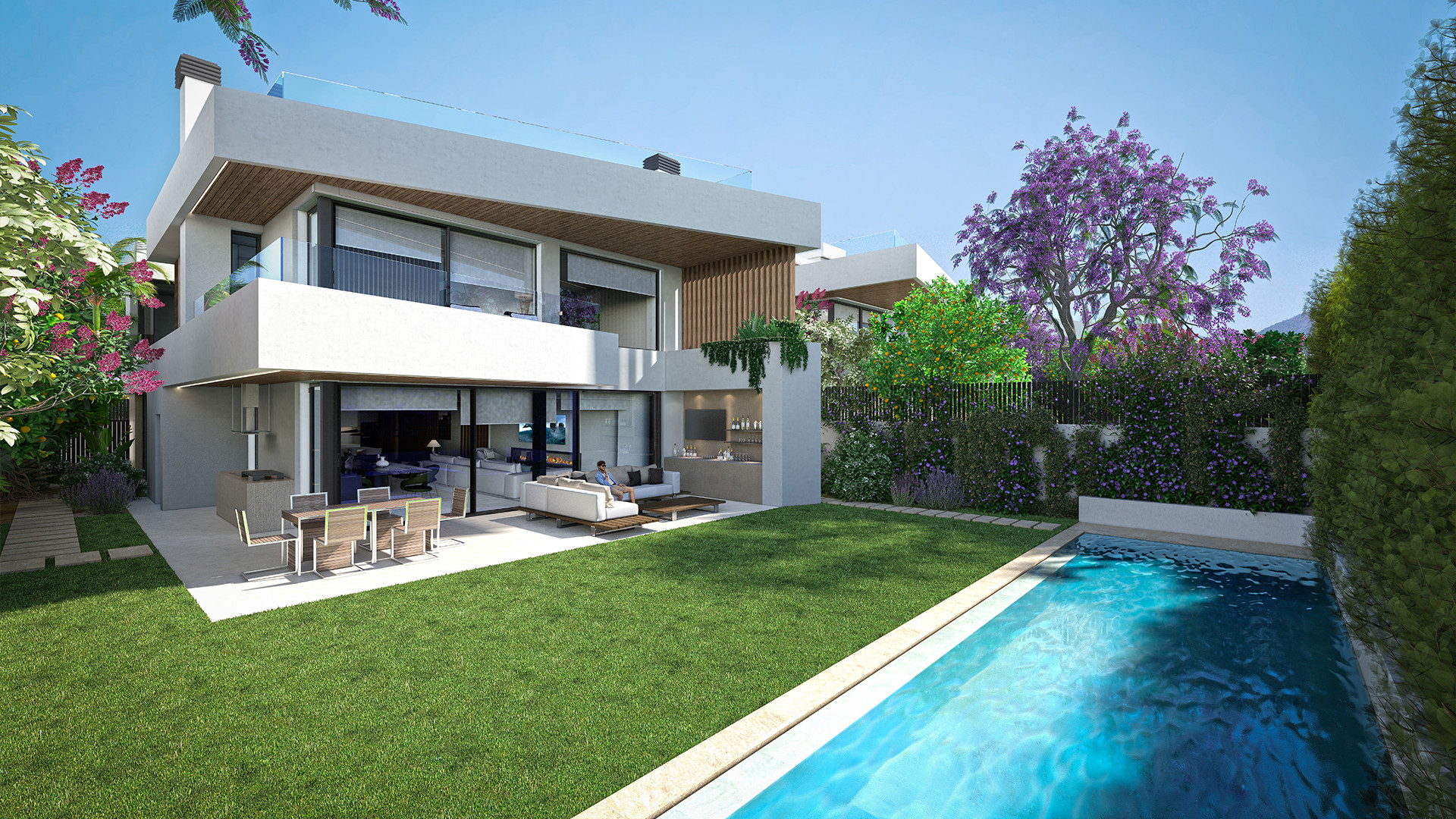 Luxury Villa in Puerto Banús at Mistral Beach with Five Bedrooms