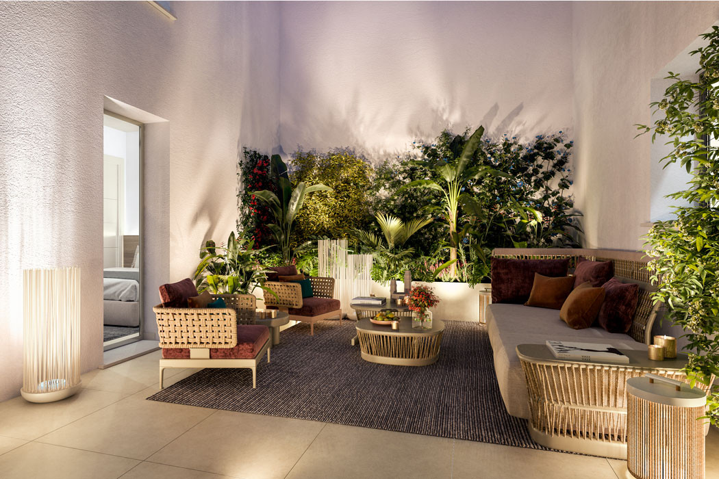New two-bedroom apartment just steps away from the beaches in the center of Estepona.
