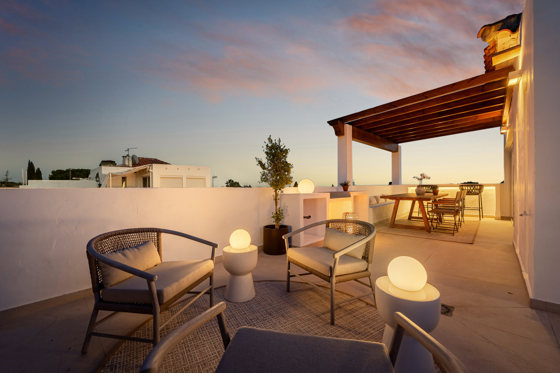 Fully Renovated Townhouse with Panoramic Sea Views on Marbella’s Golden Mile