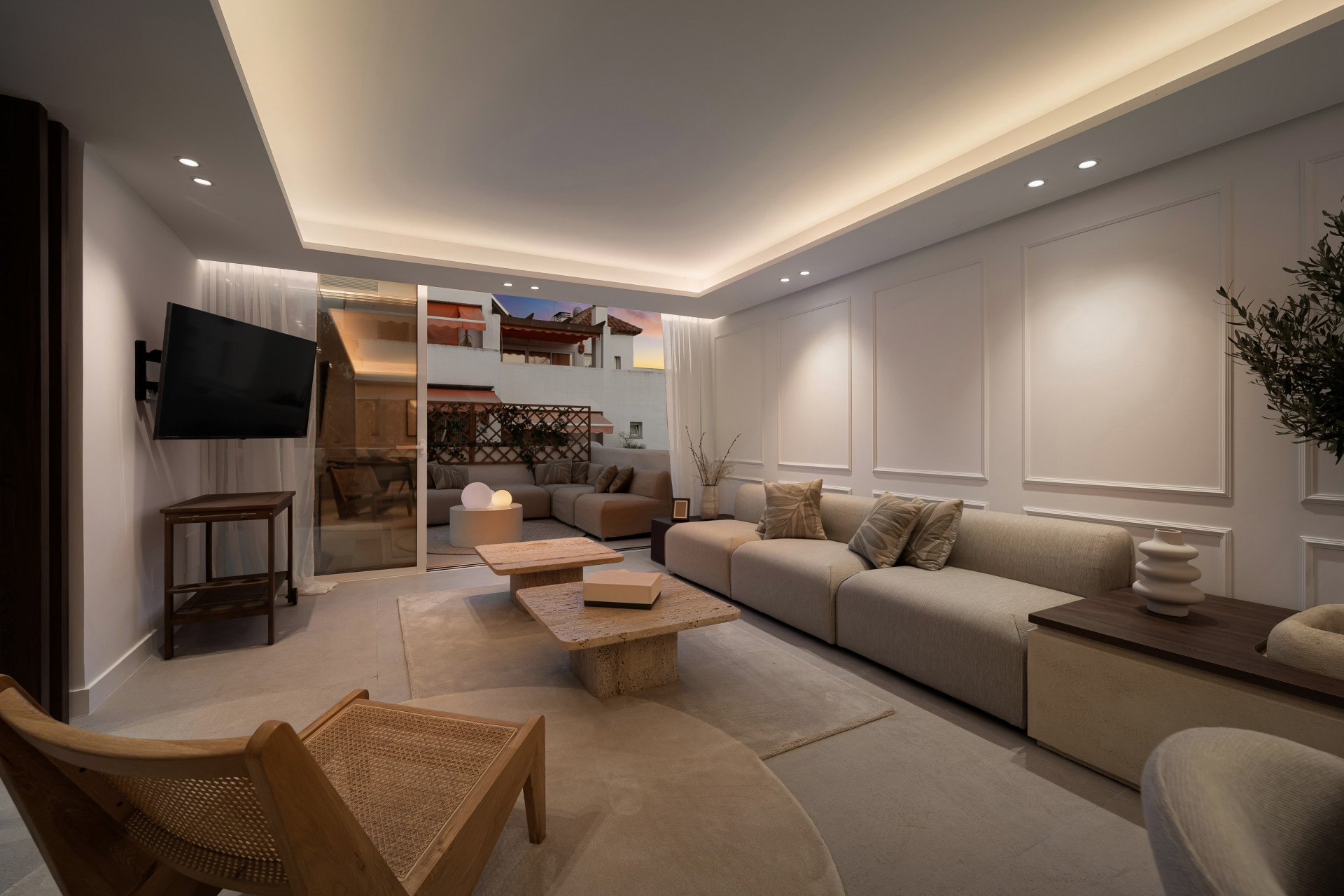 Fully Renovated Townhouse with Panoramic Sea Views on Marbella’s Golden Mile