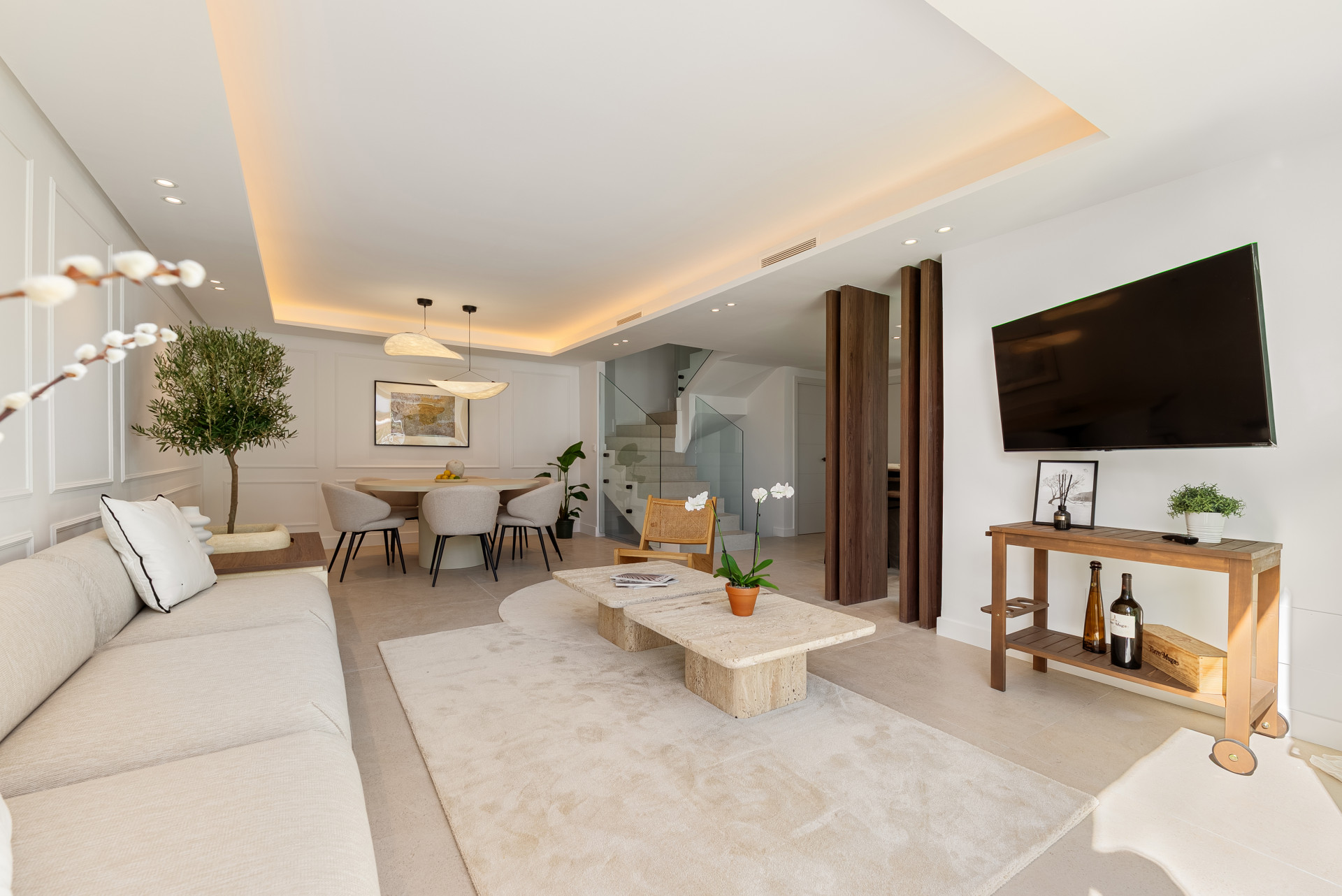 Fully Renovated Townhouse with Panoramic Sea Views on Marbella’s Golden Mile