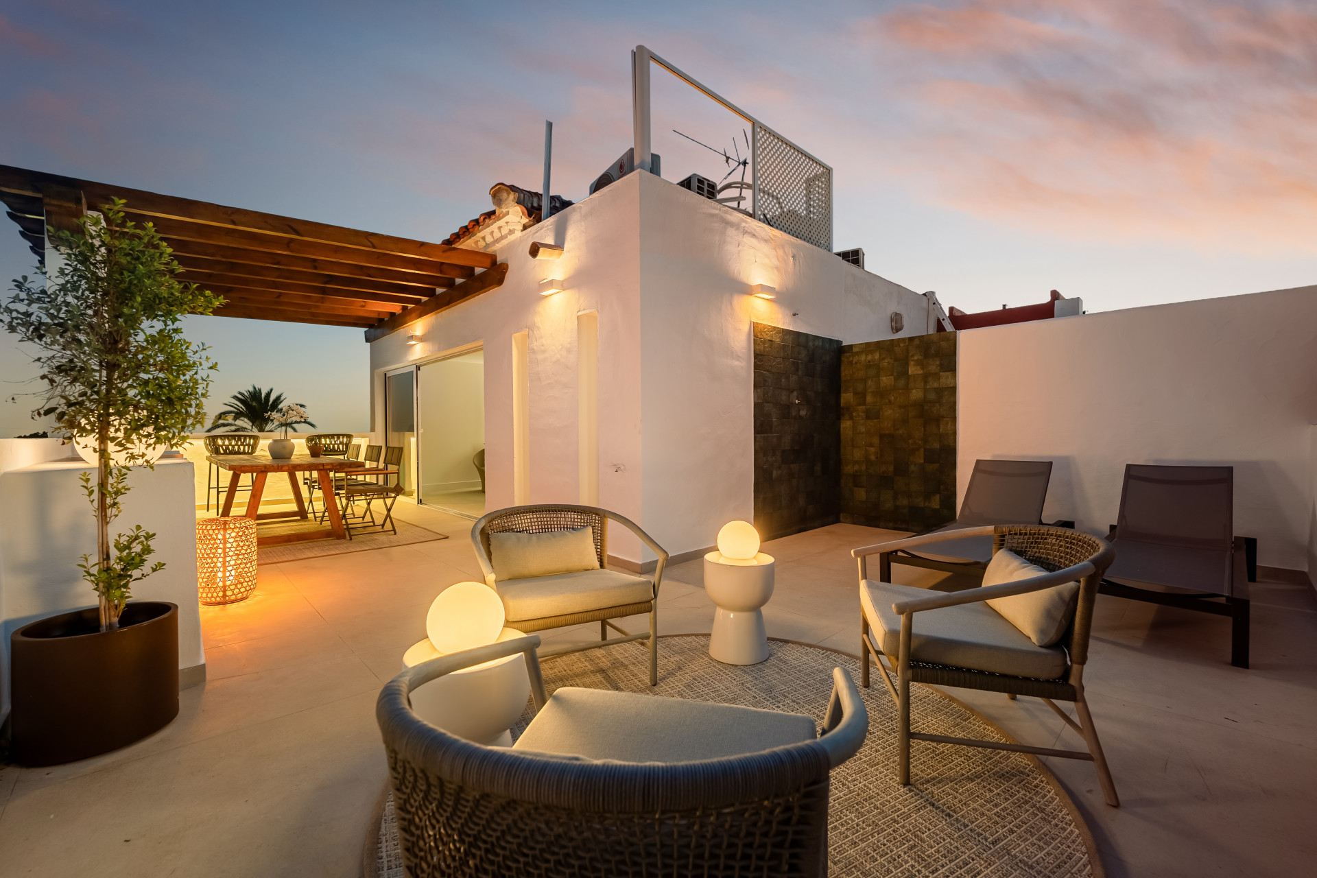 Fully Renovated Townhouse with Panoramic Sea Views on Marbella’s Golden Mile