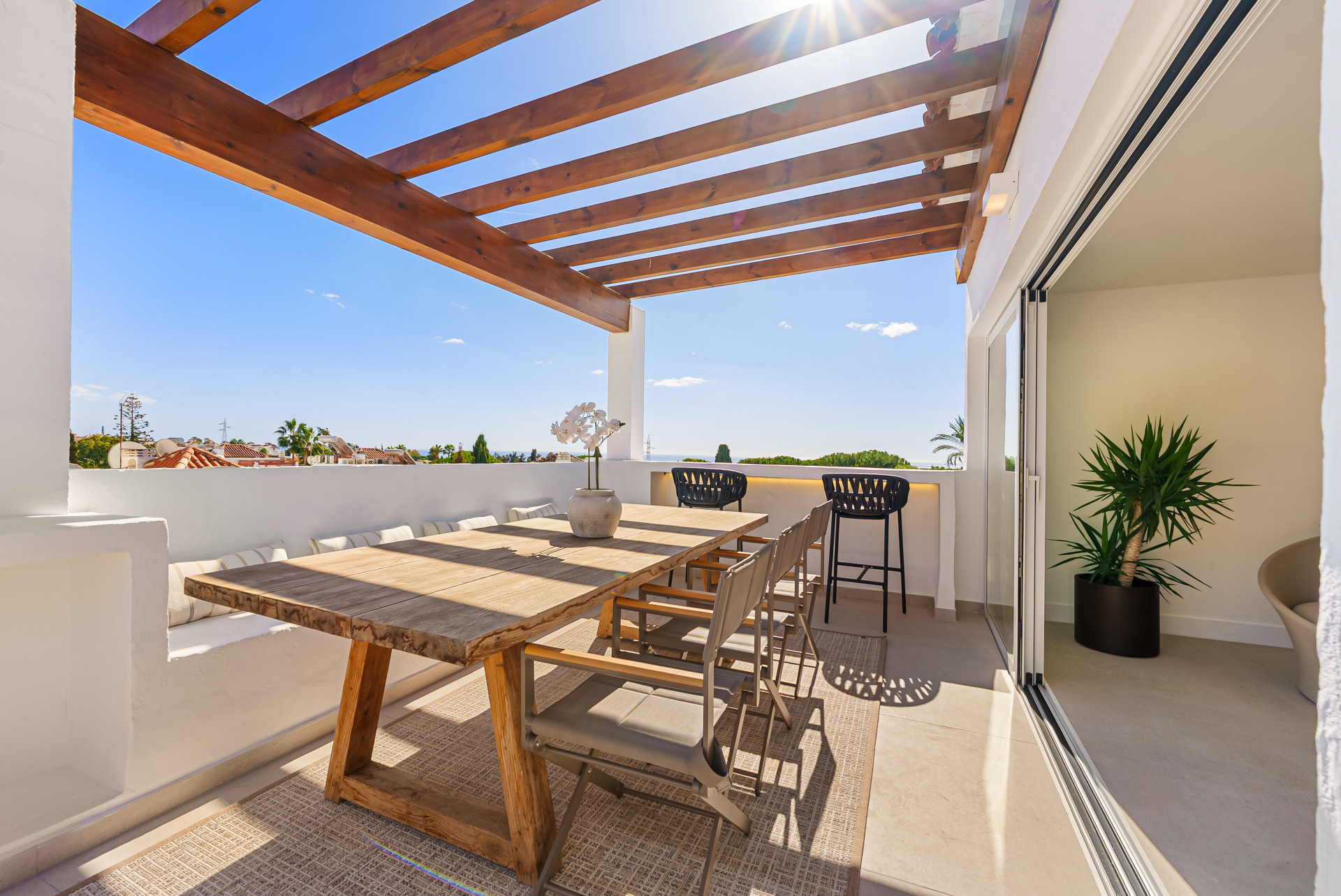 Fully Renovated Townhouse with Panoramic Sea Views on Marbella’s Golden Mile