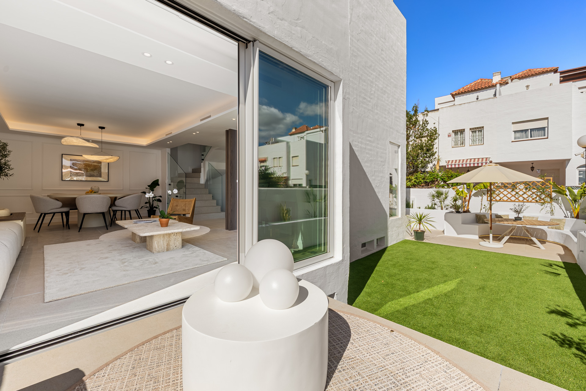 Fully Renovated Townhouse with Panoramic Sea Views on Marbella’s Golden Mile
