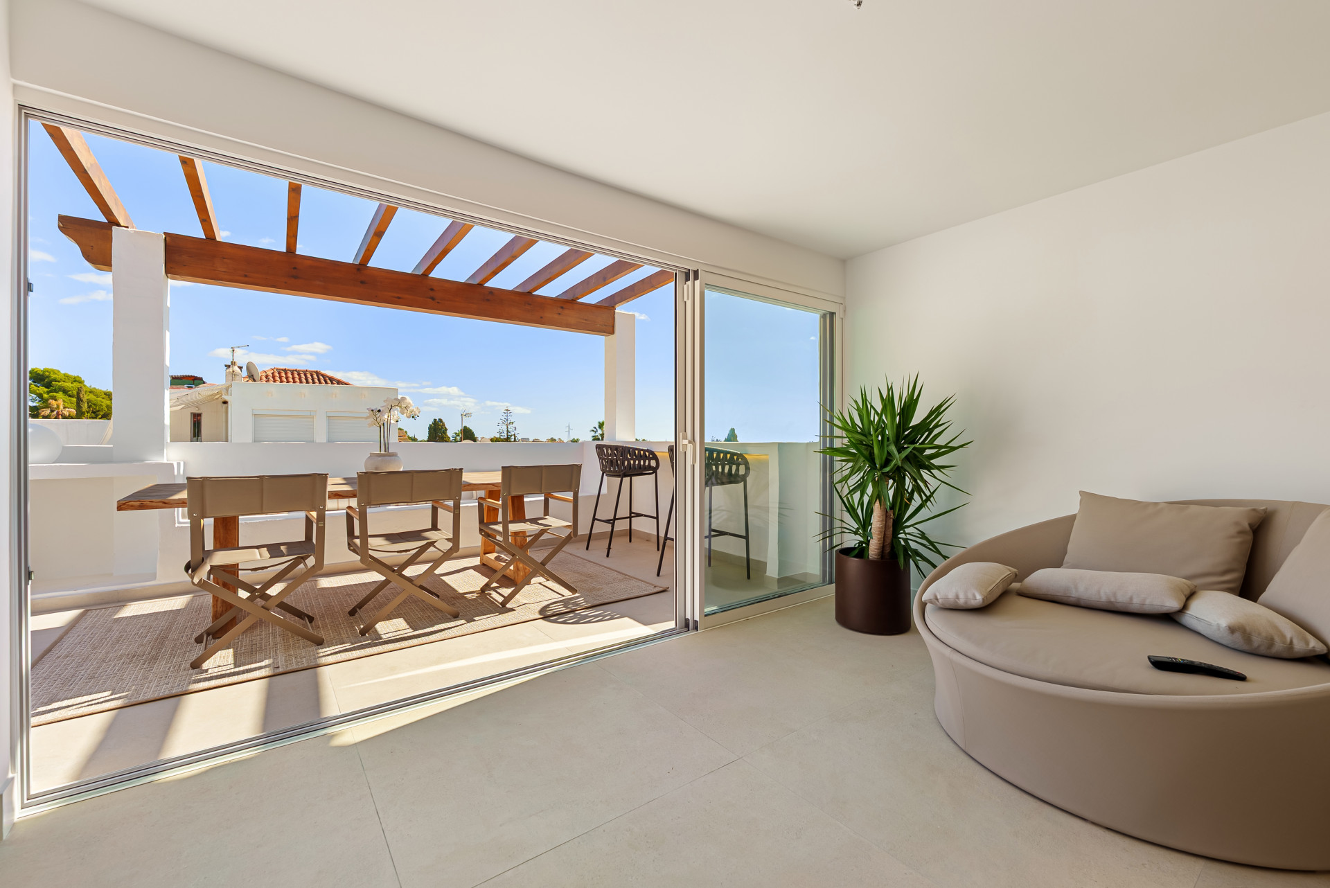 Fully Renovated Townhouse with Panoramic Sea Views on Marbella’s Golden Mile