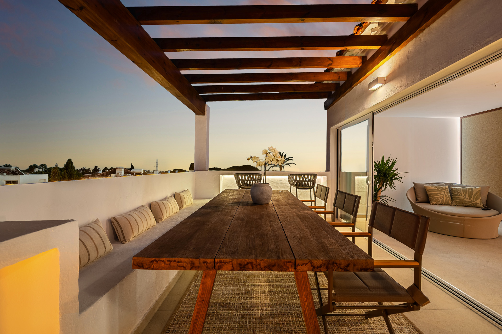 Fully Renovated Townhouse with Panoramic Sea Views on Marbella’s Golden Mile
