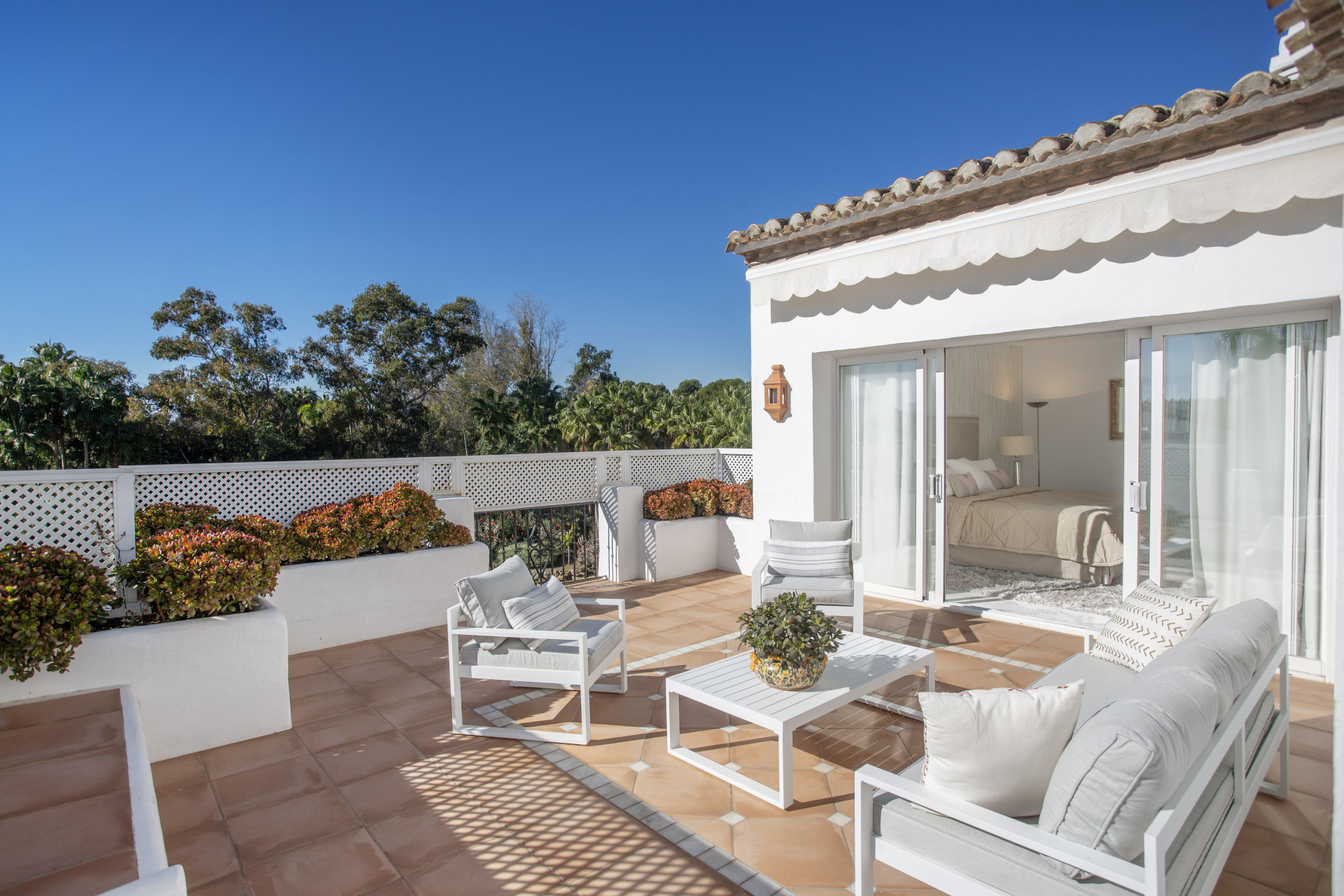 Luxurious beachfront corner penthouse.