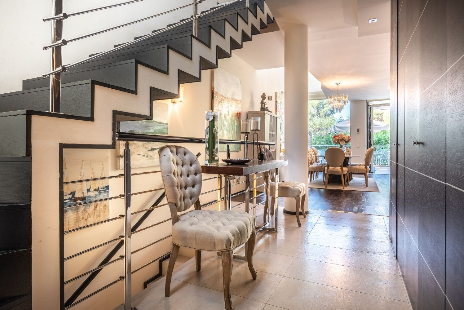 Luxury gated community with amenities.