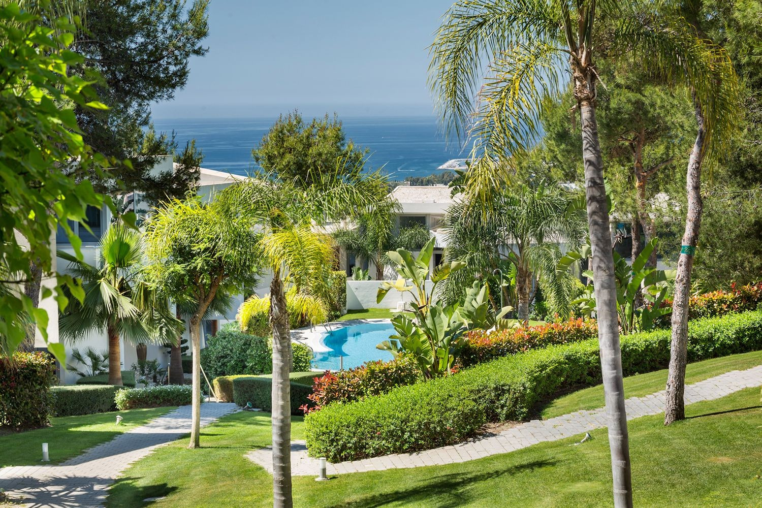 Luxury gated community with amenities.