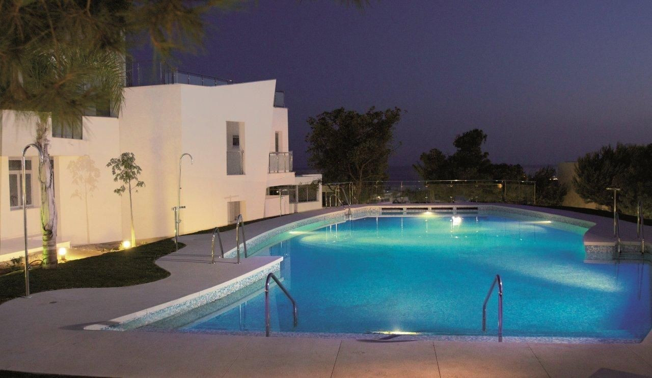 Luxury gated community with amenities.
