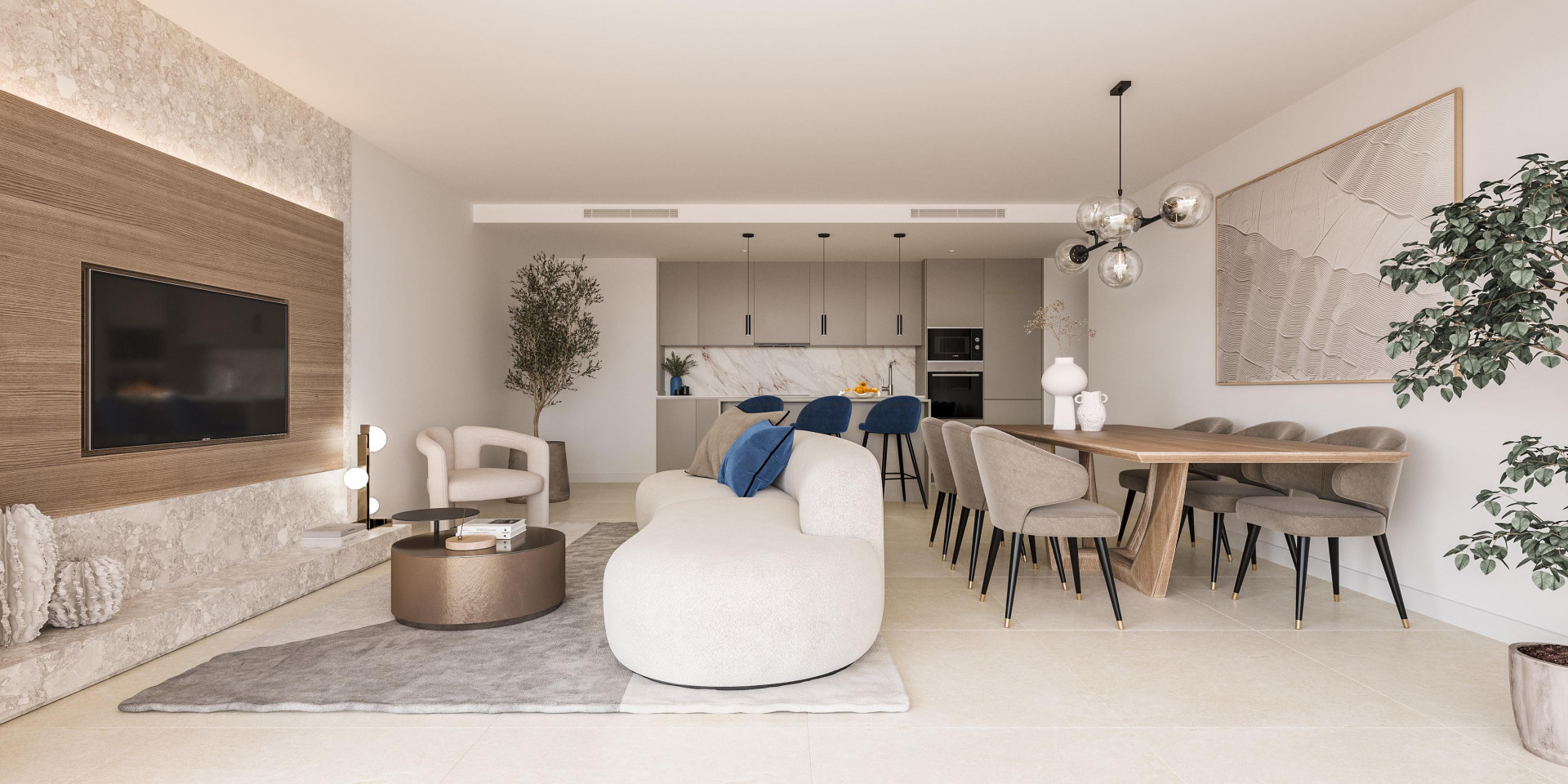 Capri, elegant apartments and penthouses overlooking the Mediterranean sea in Estepona