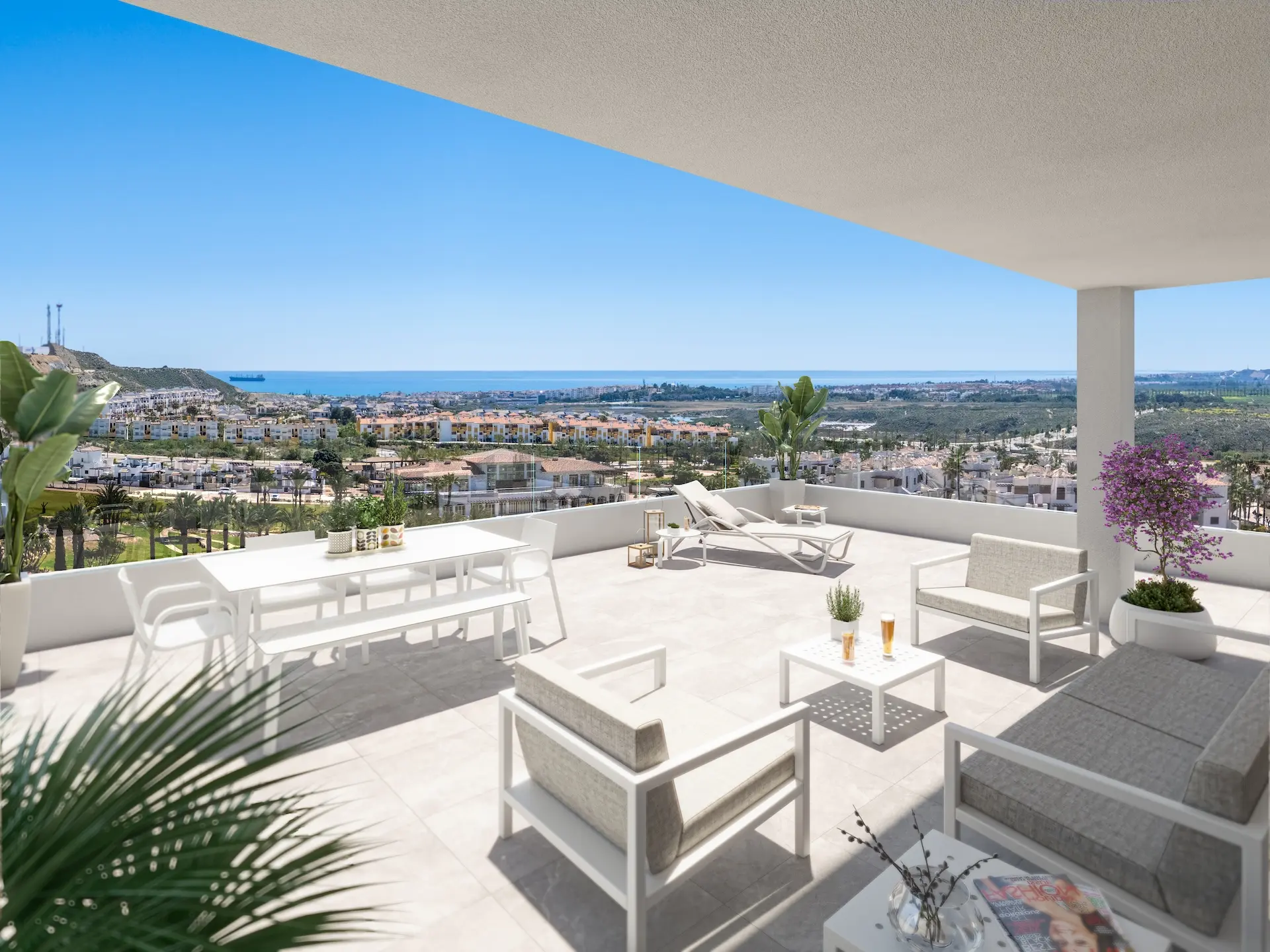 Penthouse de 3 chambres avec solarium à Vera Playa, Almeria