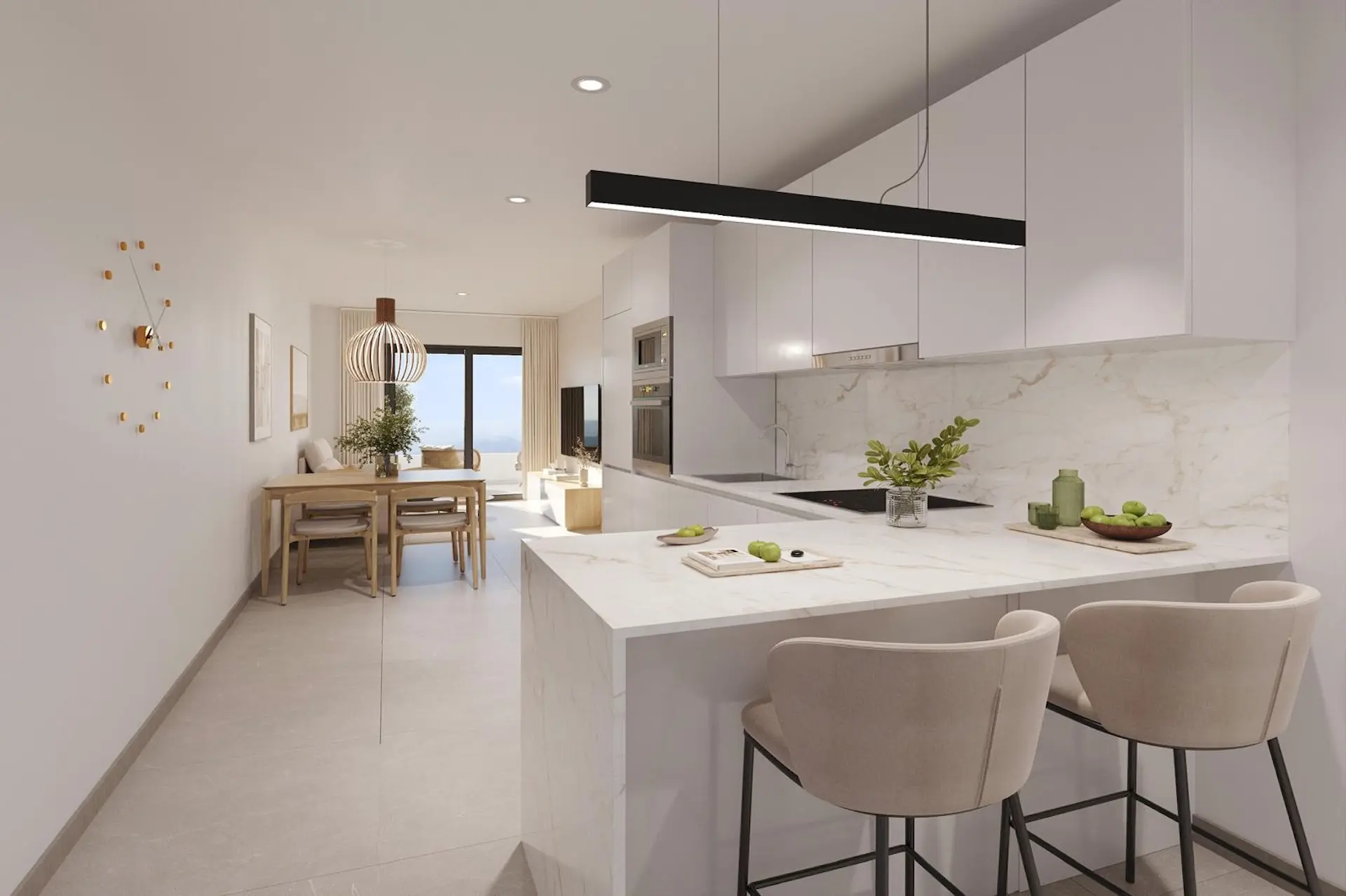New 3 bedroom apartments for sale in Torrevieja town centre