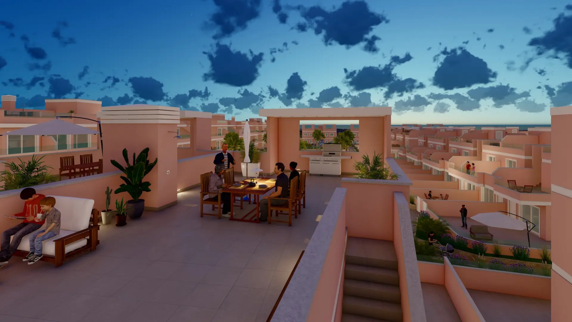 Appartement penthouse avec 3 chambres et jardin privé au rez-de-chaussée à vendre dans un complexe exclusif à Pilar de la Horadada