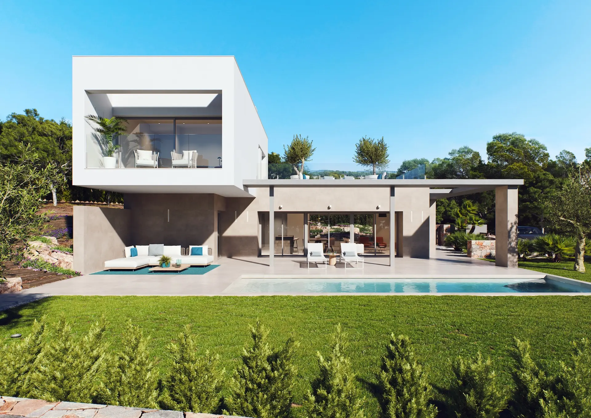 Moderne Villa mit privatem Pool und Panoramablick in Las Colinas Golf