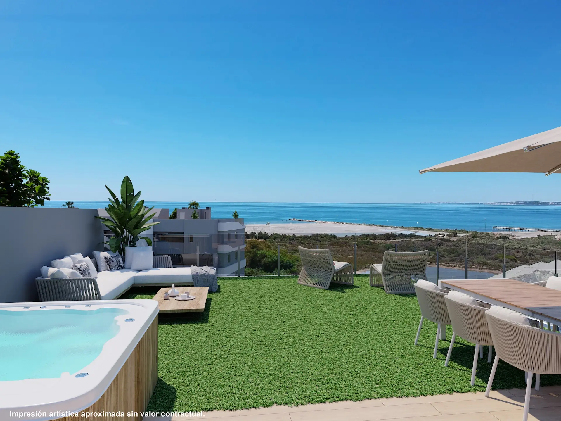 Penthouse avec 2 chambres et vue sur la mer à vendre à Santa Pola