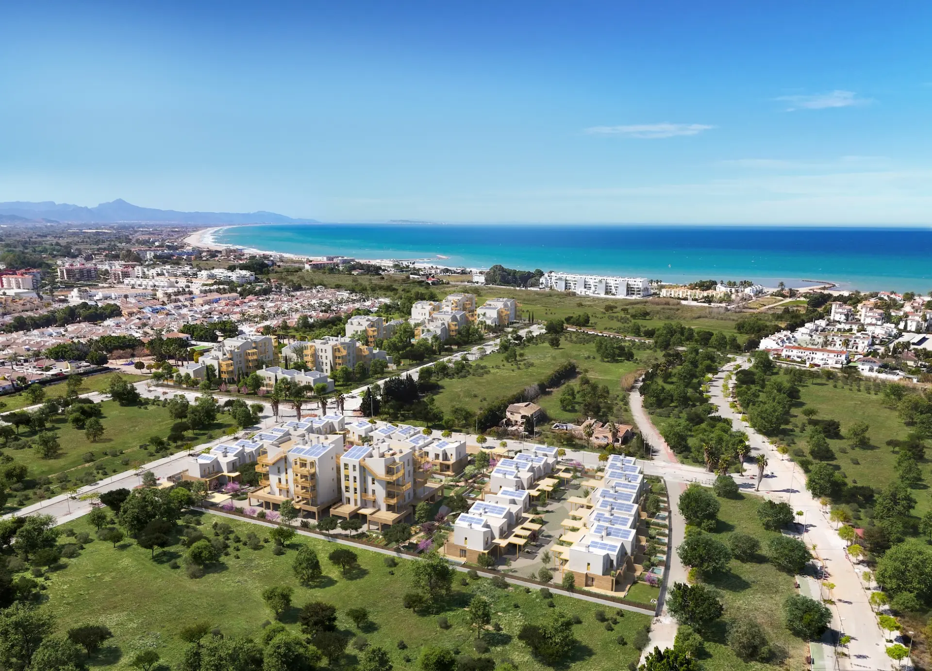 Moderne penthouse te koop met geweldige gemeenschappelijke voorzieningen en strandclub in de buurt van Denia