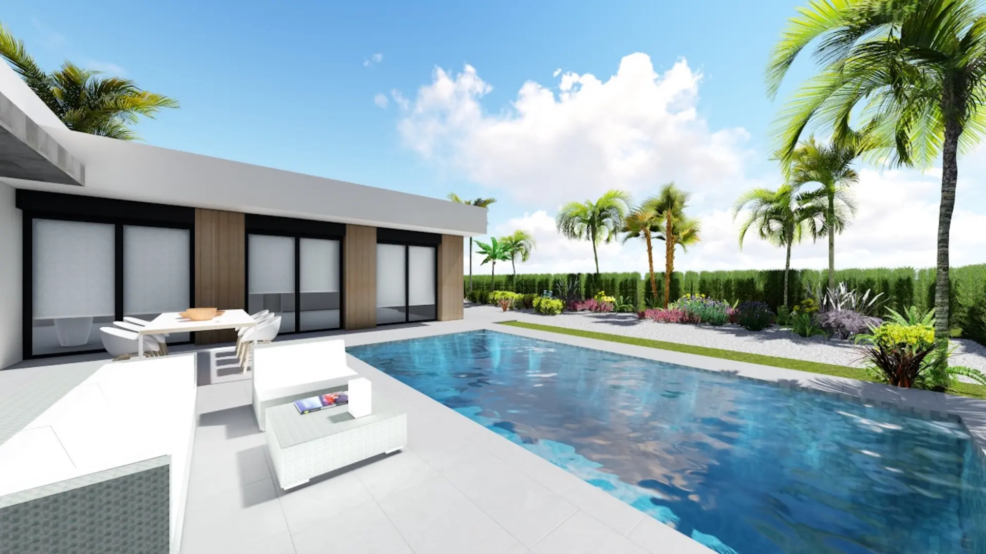 Villa moderne de plain-pied avec piscine à vendre à Calasparra