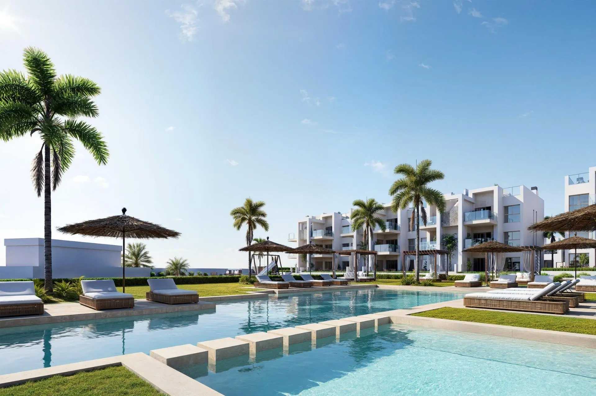 Appartements neufs dans un complexe résidentiel à La Serena Golf-Los Alcazares, près de la plage