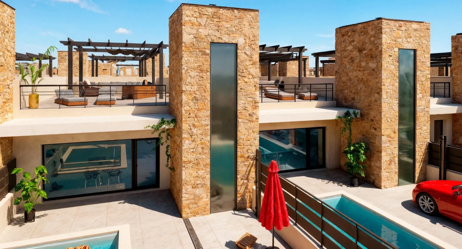 Moderne geschakelde villa in Fuente Álamo te koop