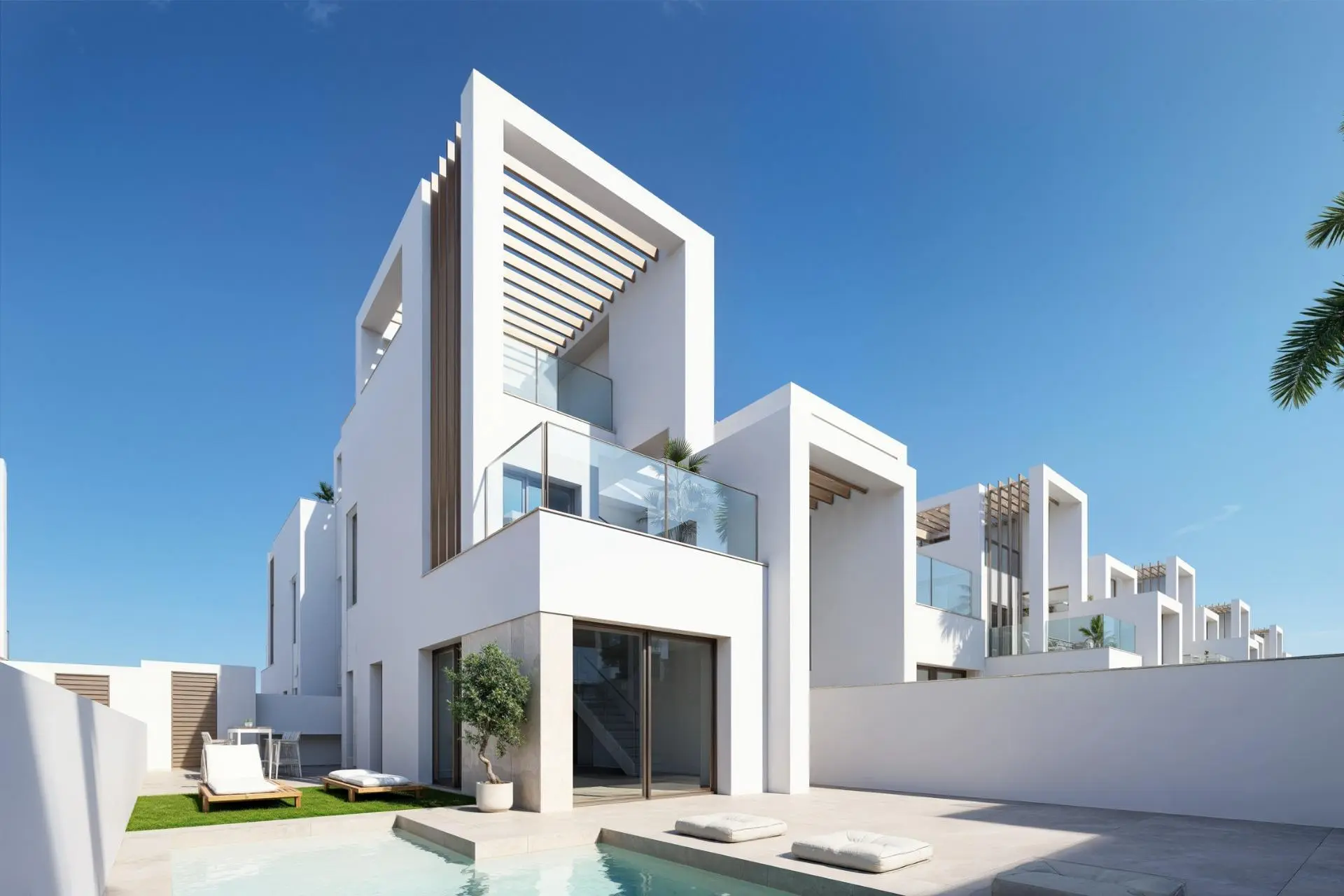 Neubau-Villen mit privatem Pool in Serena Golf-Los Alcazares