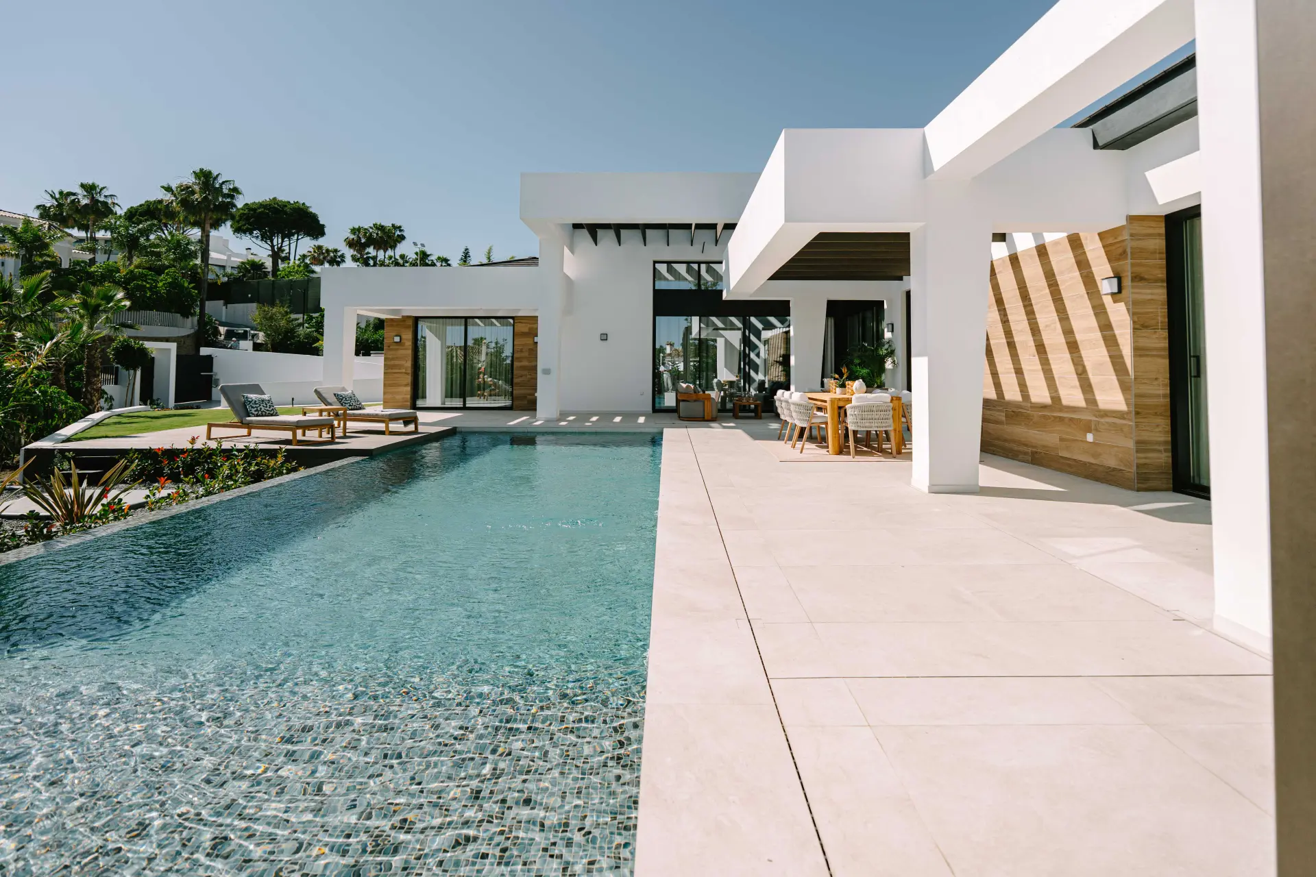Three unique villas built on one level