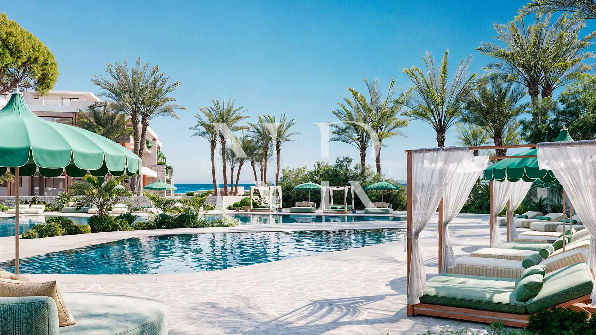 Beachfront apartment in Estepona with private pool under construction