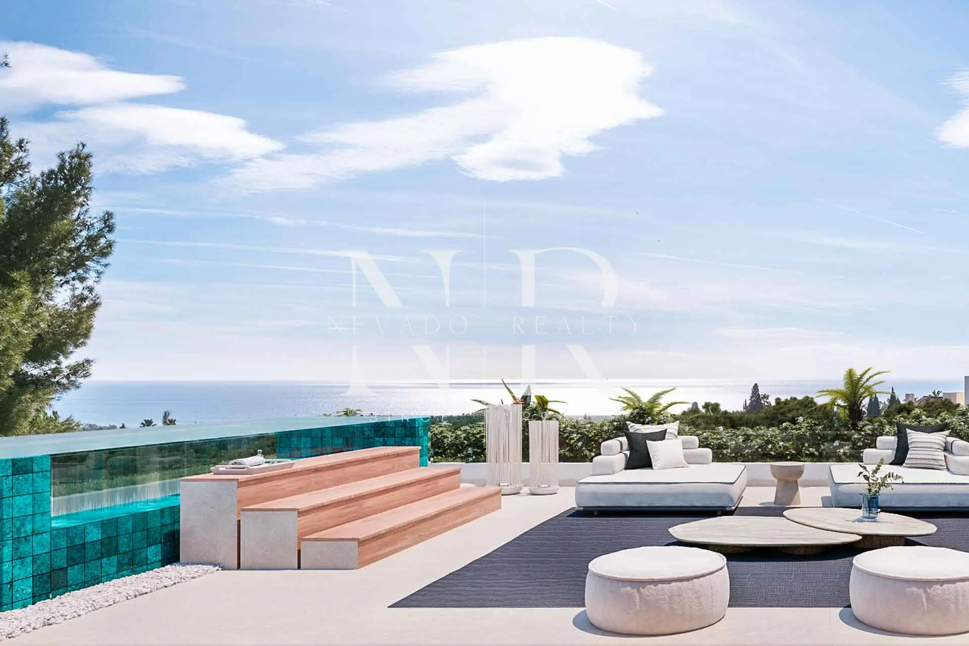 Villa nouvellement construite dans l'Urbanisation Cascada de Camoján avec vue panoramique sur la mer à vendre