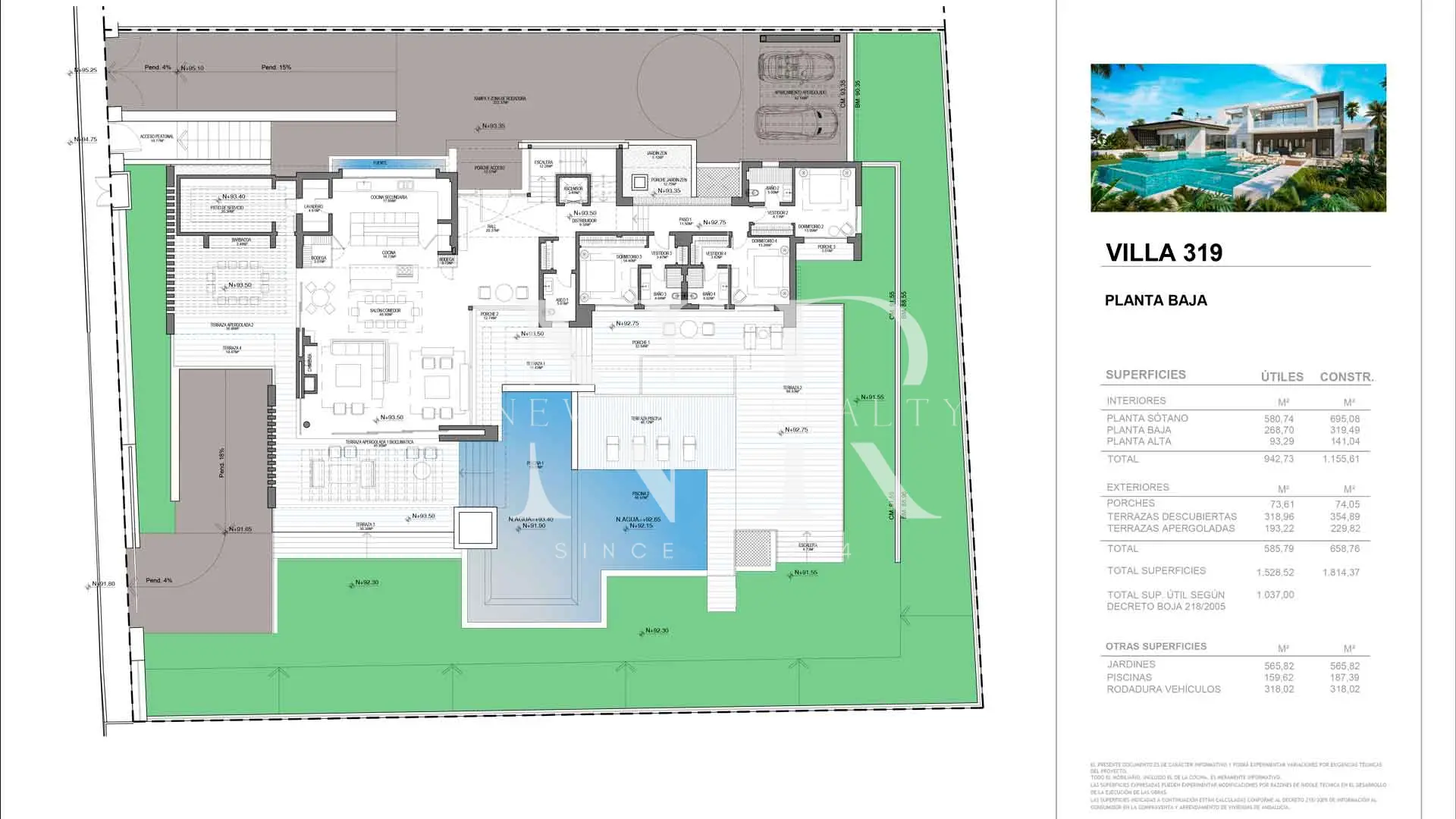 Projet de villa à El Paraiso avec vue sur la mer à vendre, Benahavis