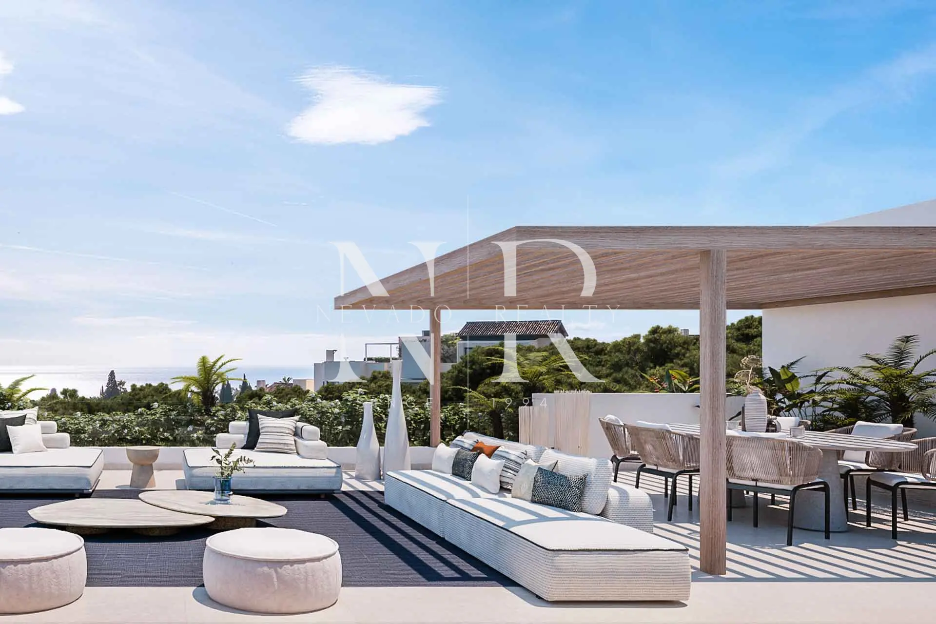 Development of villas in Urbanisation Cascada de Camoján with panoramic sea views for sale