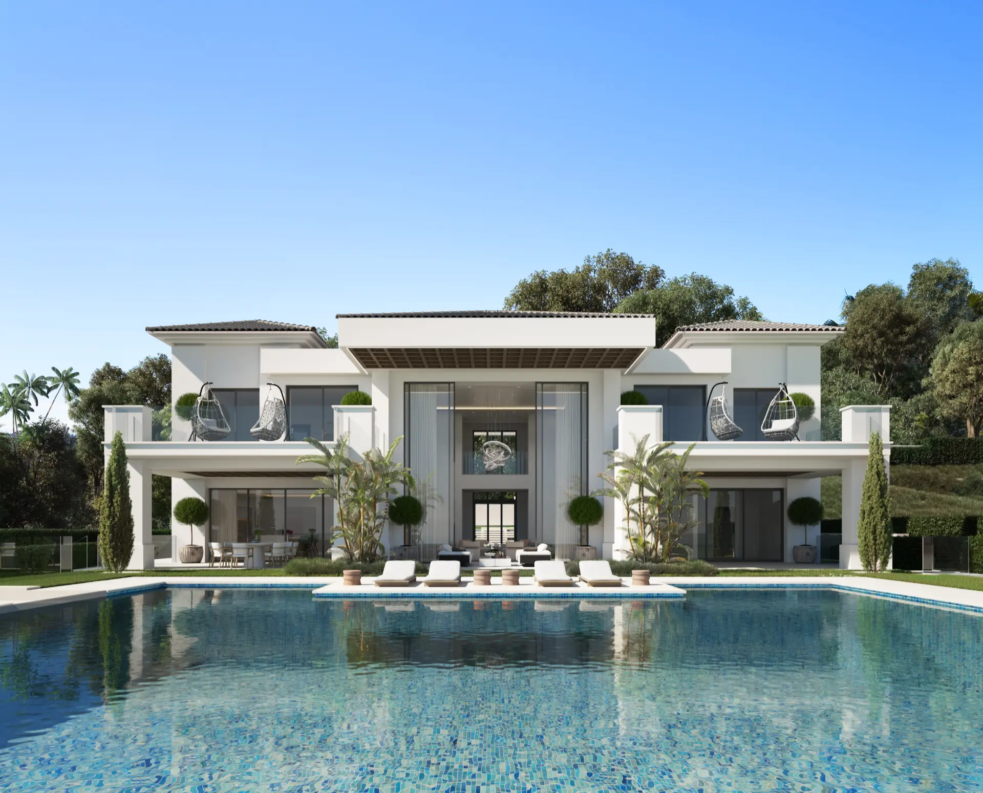 Exclusivo Proyecto de Villa de Lujo con Vistas Panorámicas al Mar en Primera Línea de Golf en Los Flamingos, Benahavís