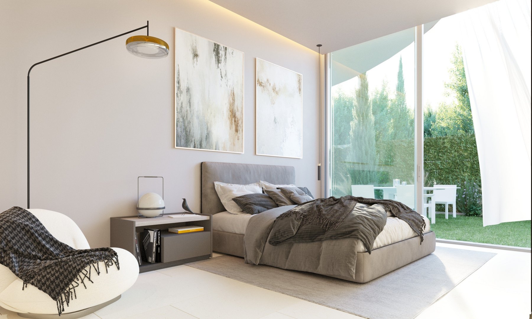 Detached villa with panoramic sea views in secure urbanisation