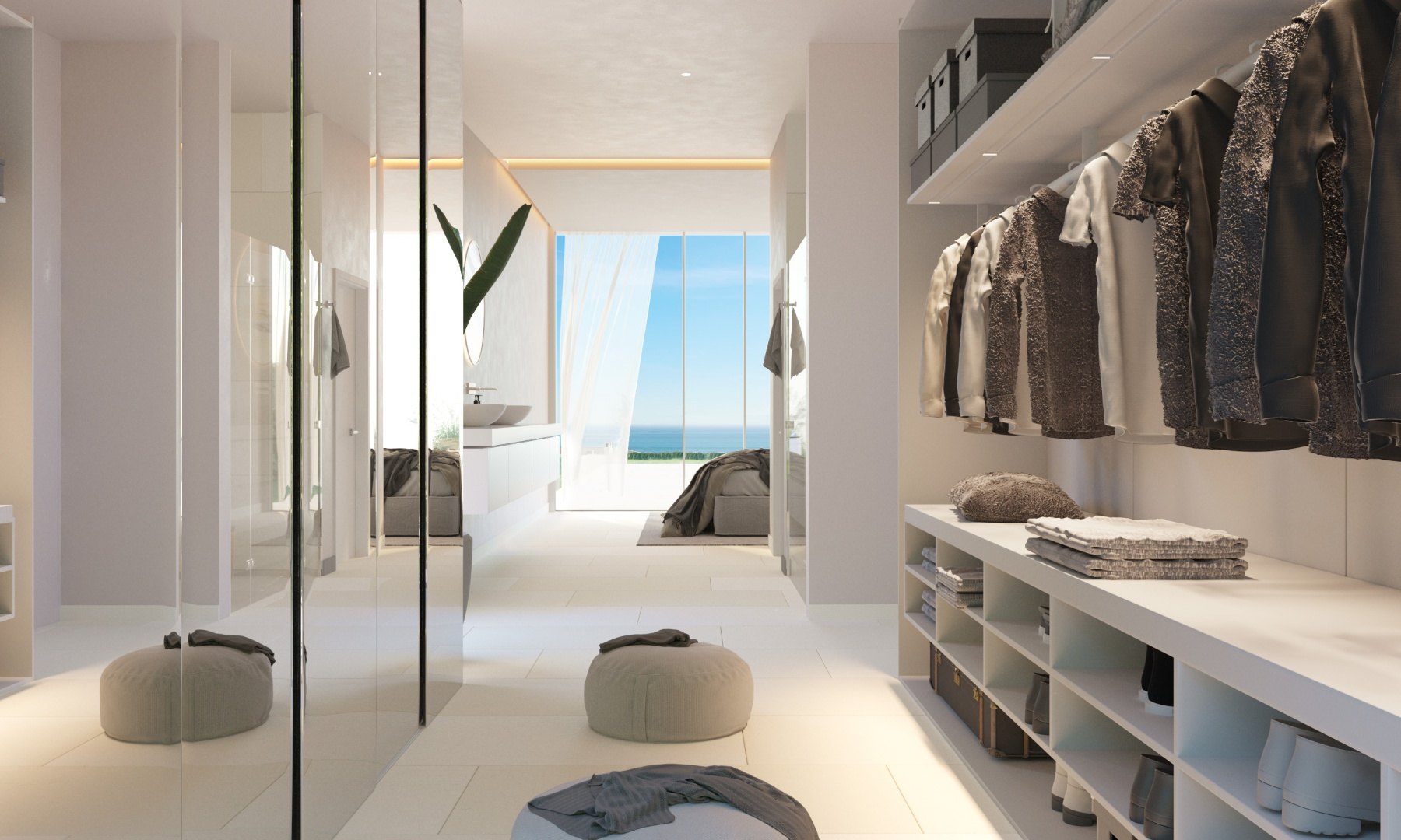 Detached villa with panoramic sea views in secure urbanisation