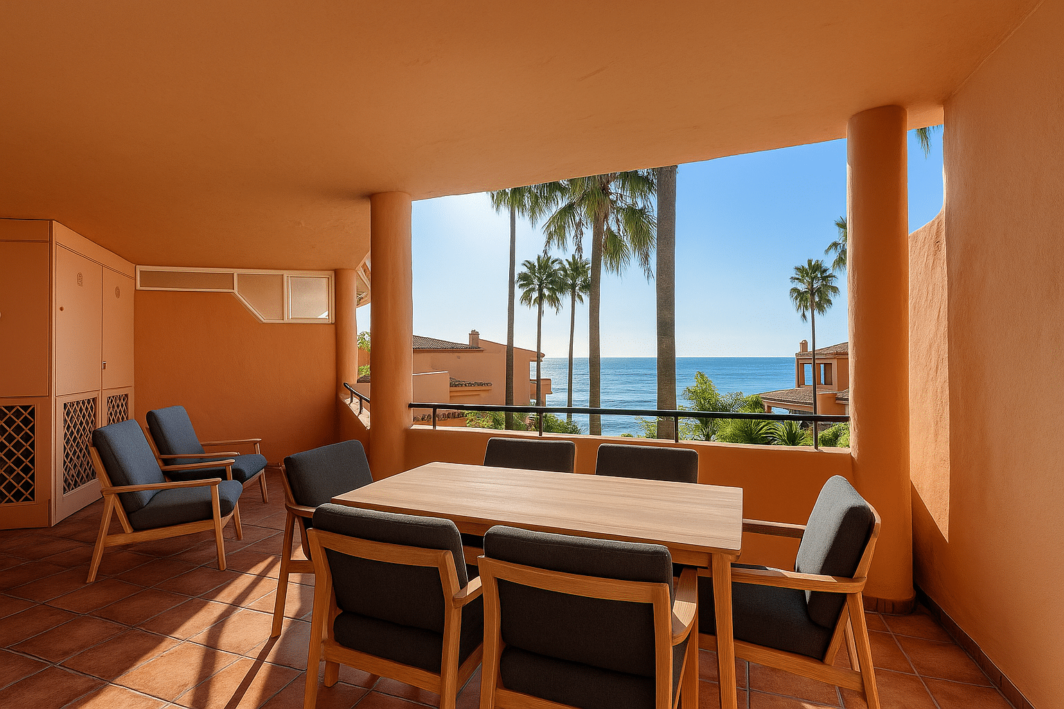 BEACHFRONT FLAT - 3 BEDROOMS - DIRECT ACCESS TO THE BEACH - ESTEPONA WEST